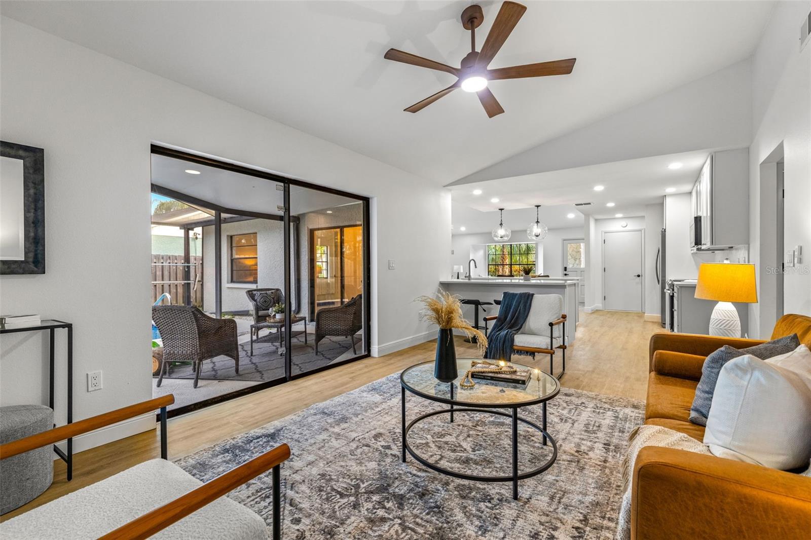 Second living room with sliding door access to lanai