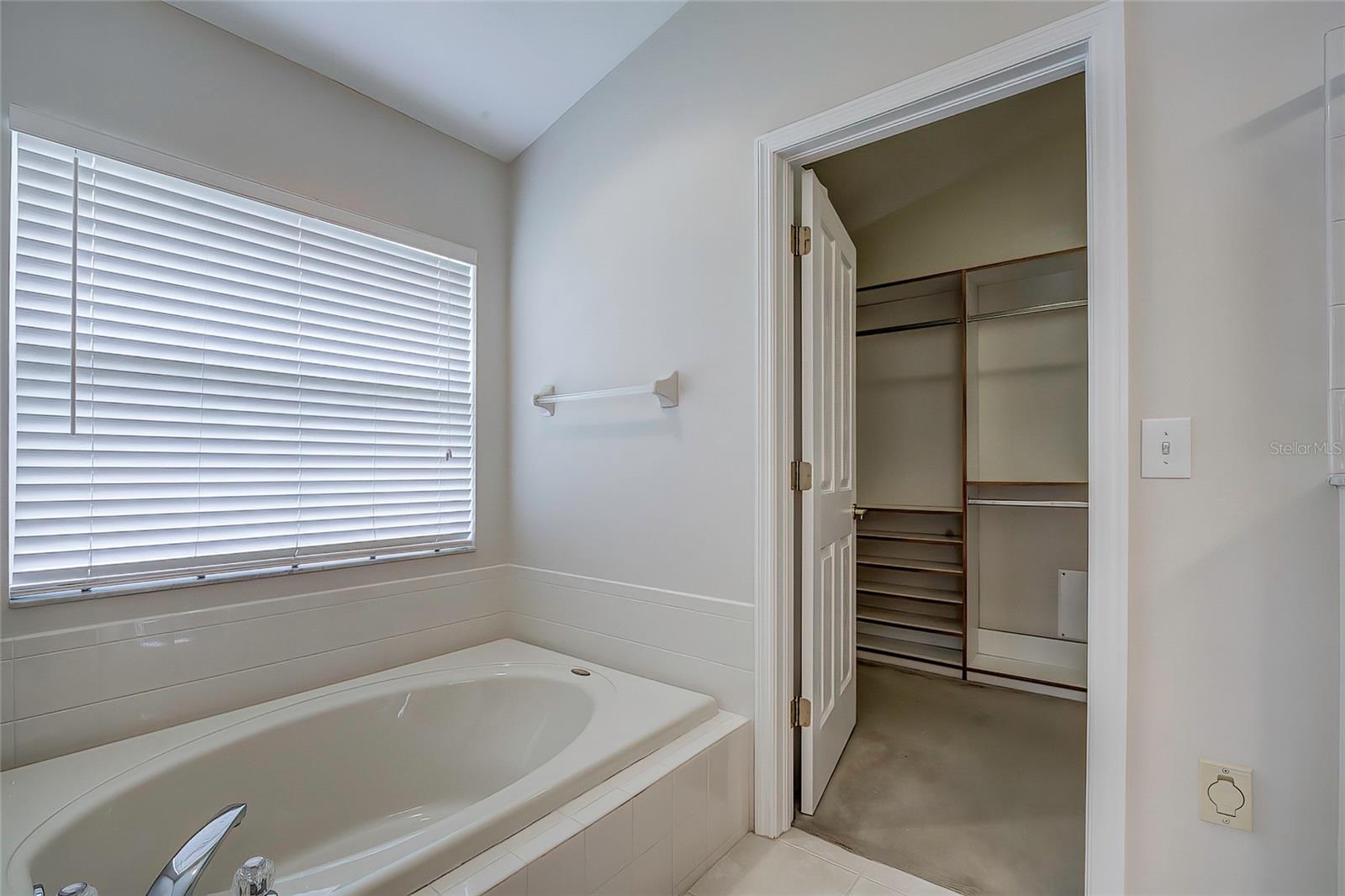 Garden tub and Closet