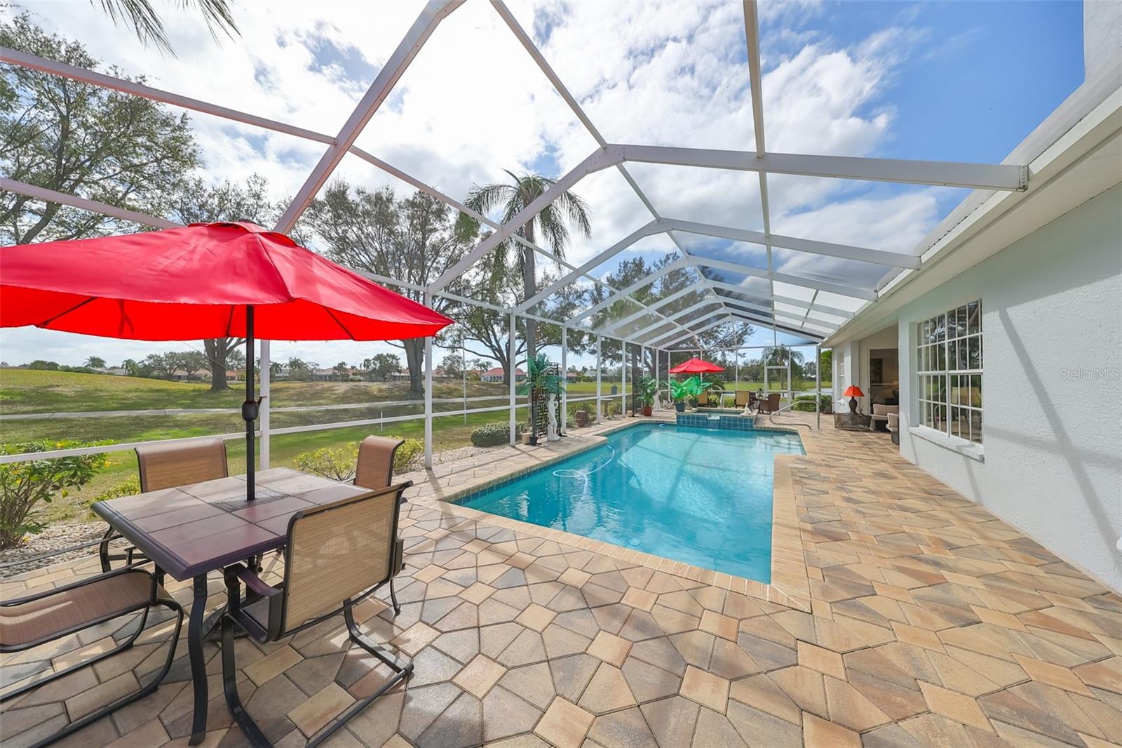 Rear Lanai Lap Pool & Spa w/ Custom Pavers