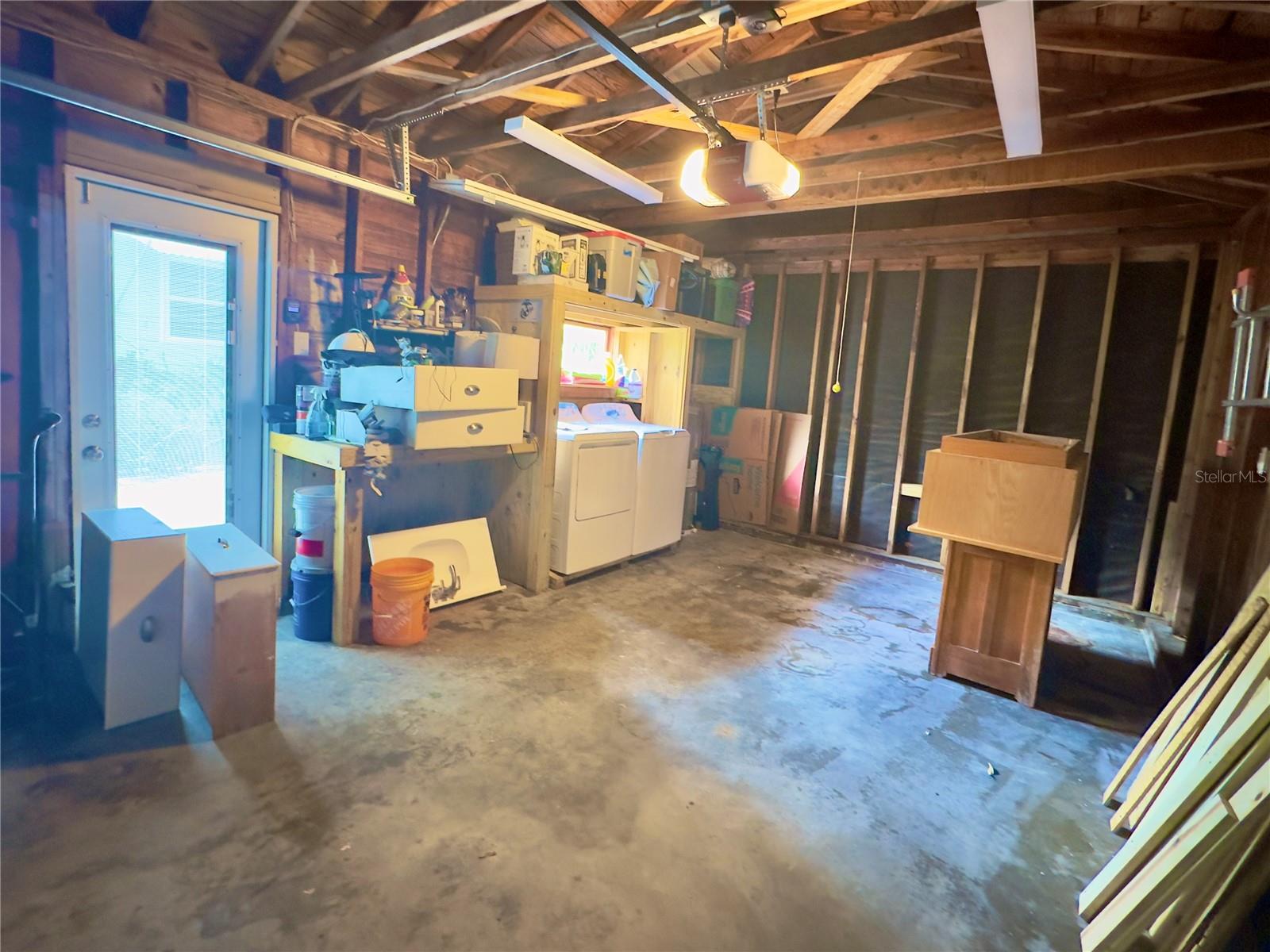 Garage interior with Laundry