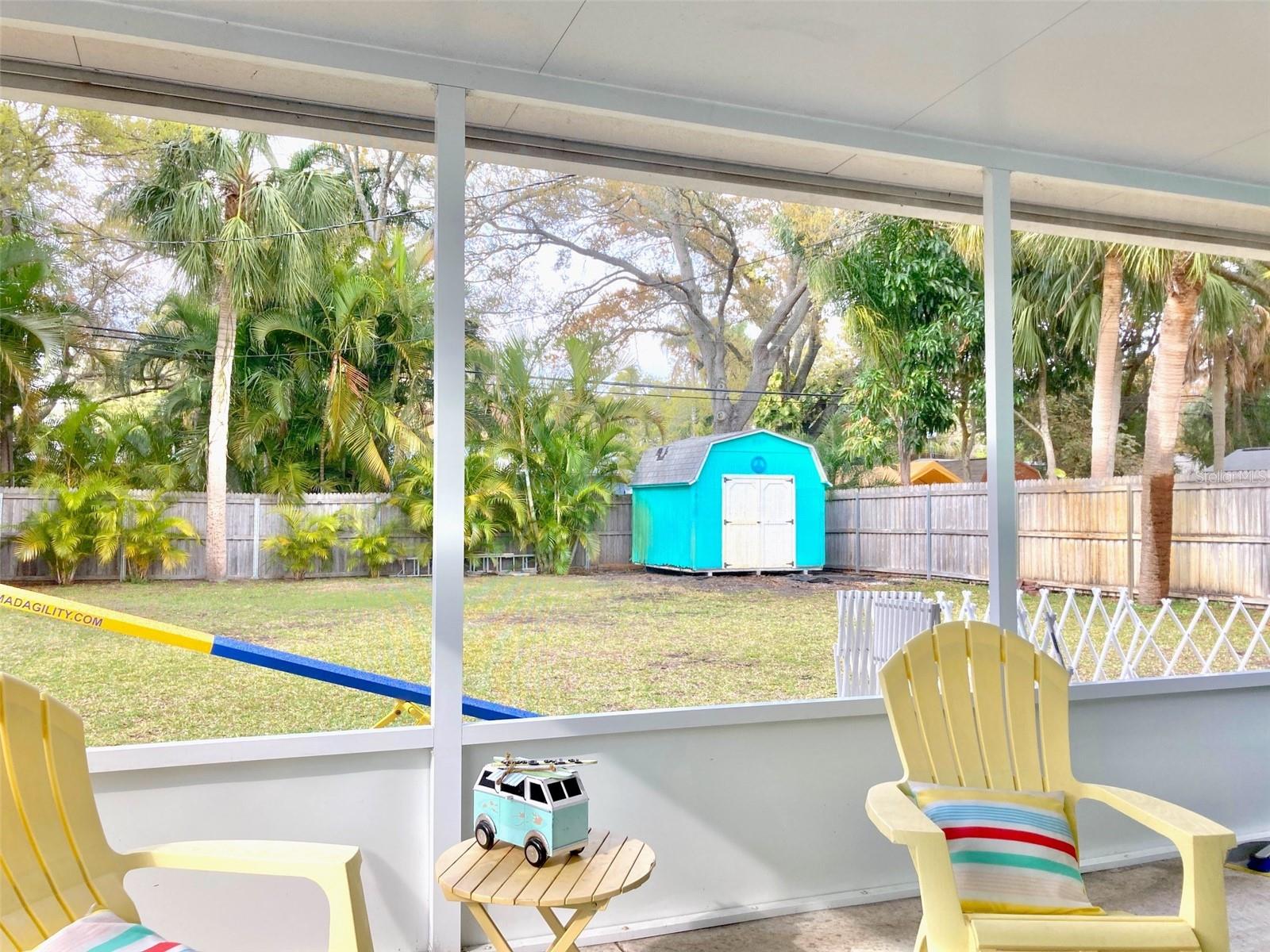 Florida Room, view to the backyard