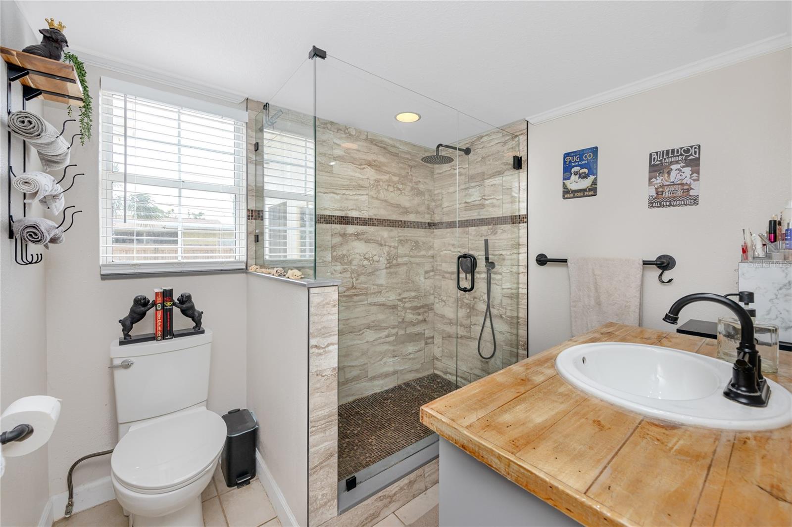 First Floor Bathroom with Large Walk in Shower.