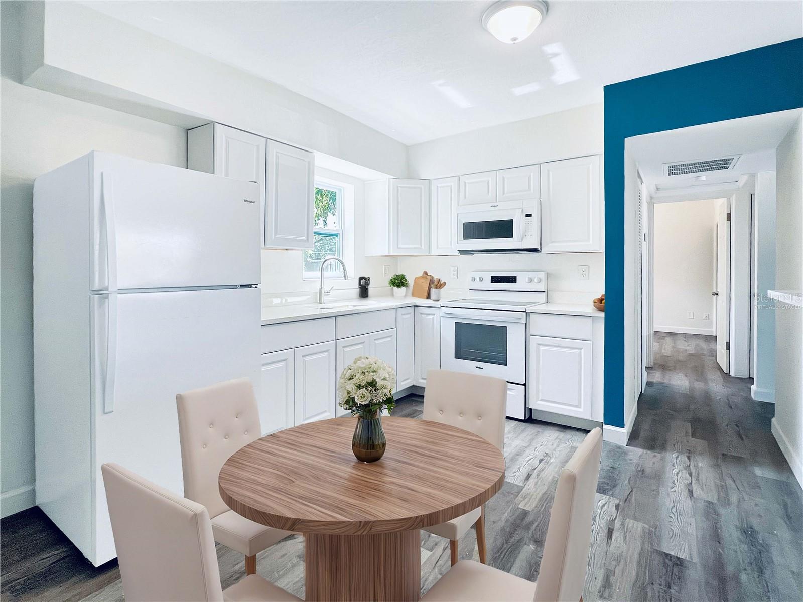 Kitchen and Breakfast Area; Virtually Staged