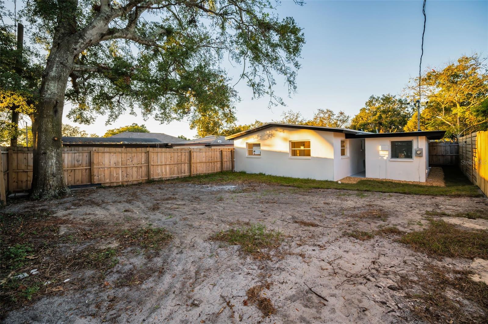 Backyard w/ room for a pool, spa or fire pit!