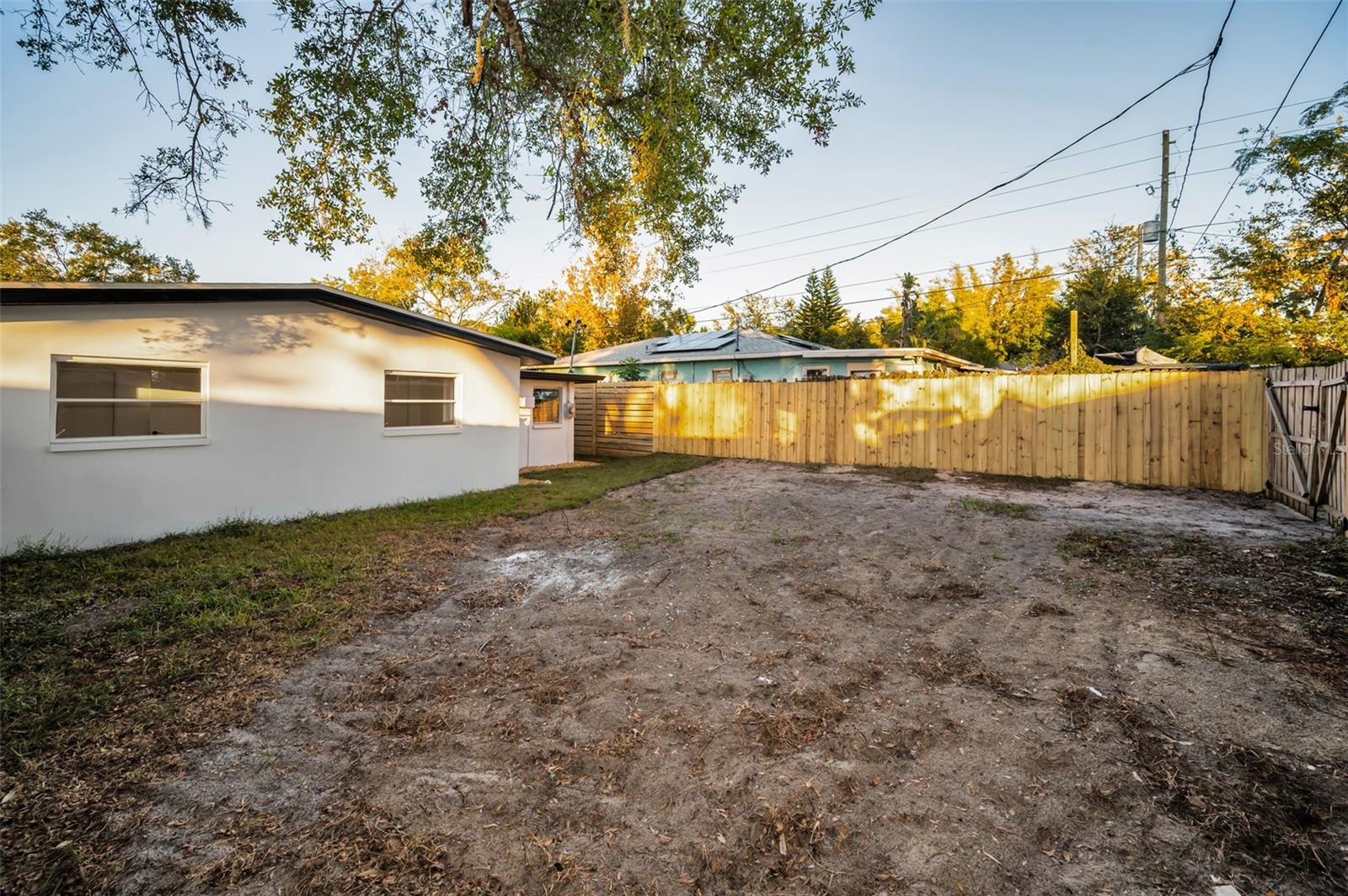 Backyard w/ room for a pool, spa or fire pit!