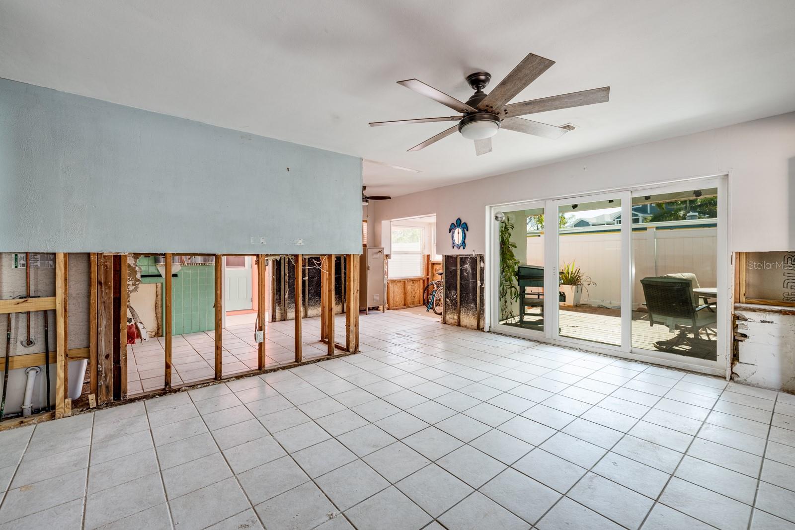 Living Room view toward patio