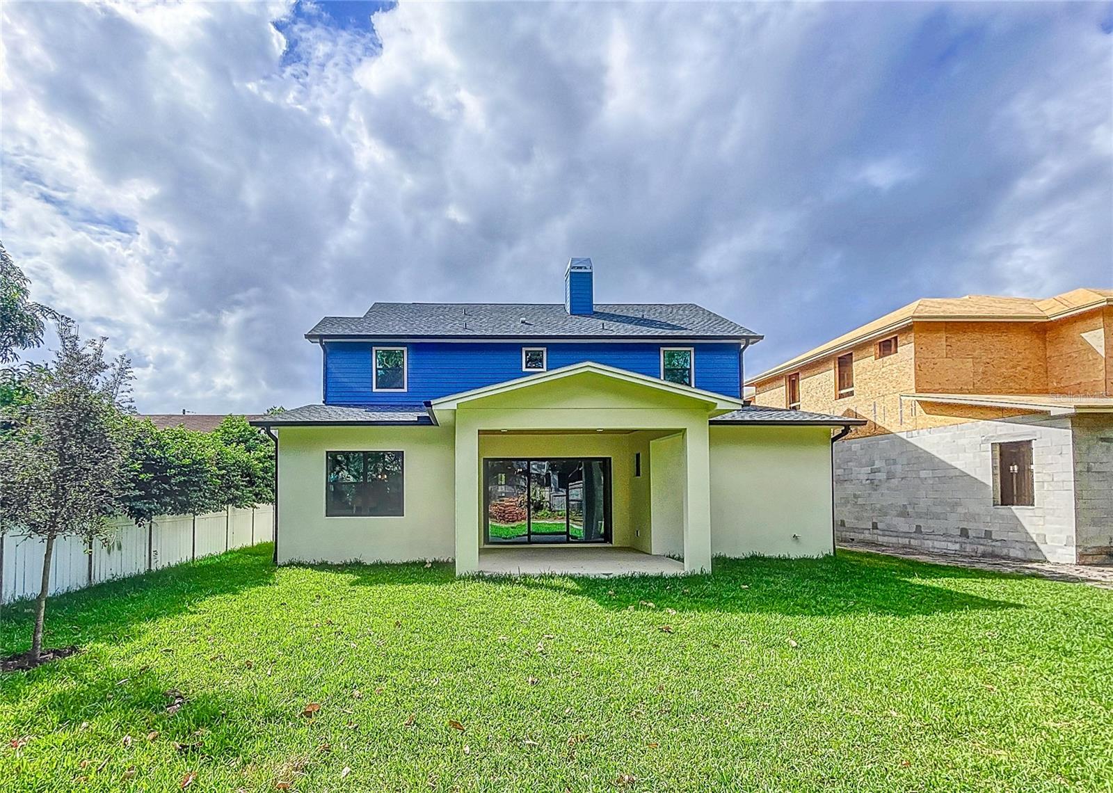 Large fenced yard