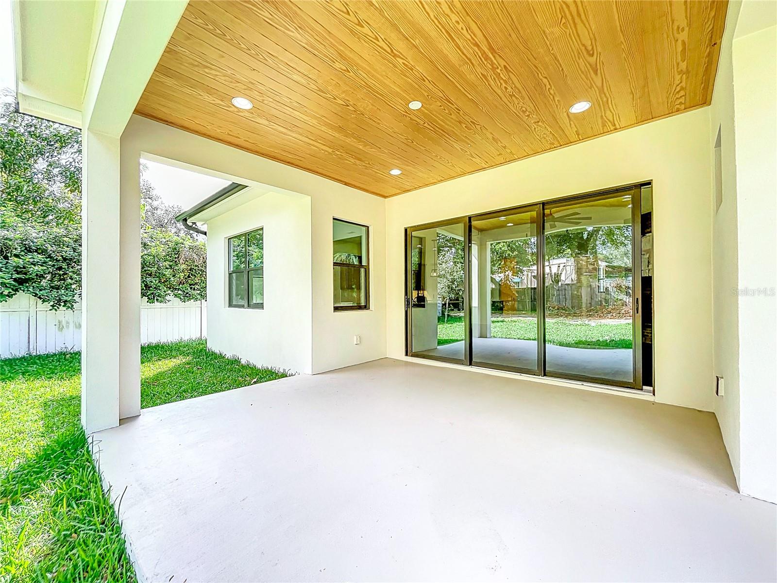 Large covered Back Patio