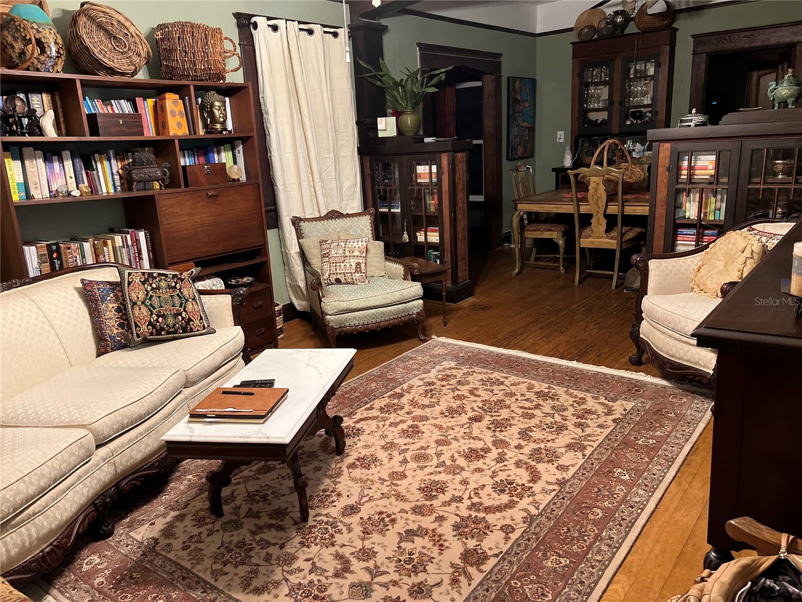 Living Room - built in bookcases