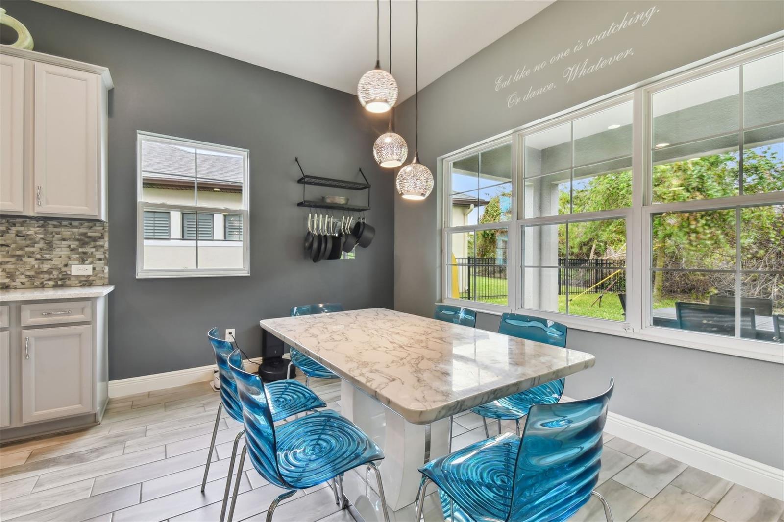 Breakfast Nook w/view of Conservation Area