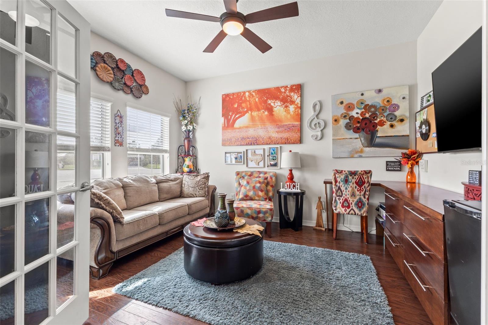 Office/Den with French Doors