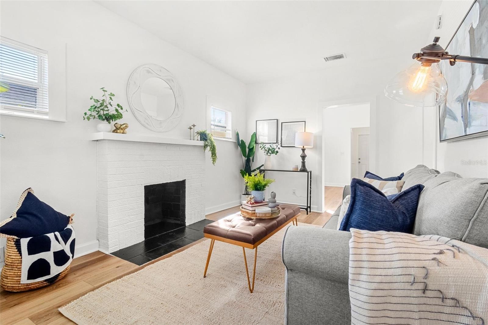 Living Room with Fireplace