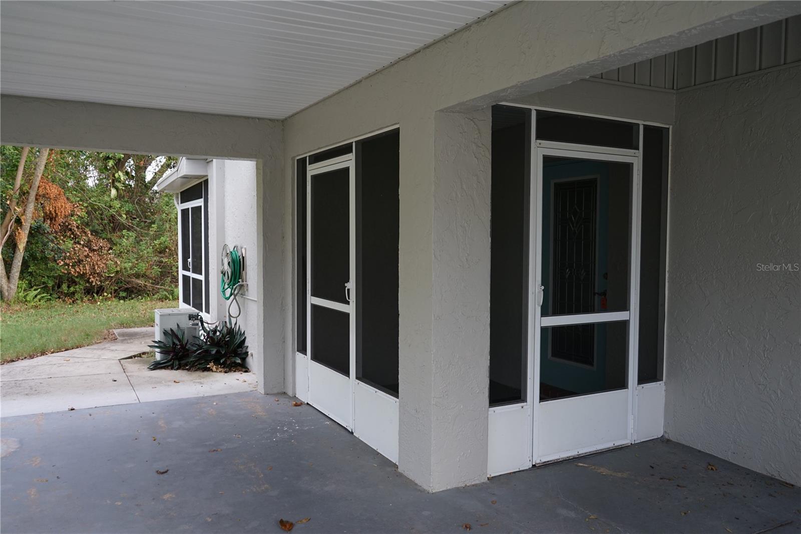 entry with screened front porch