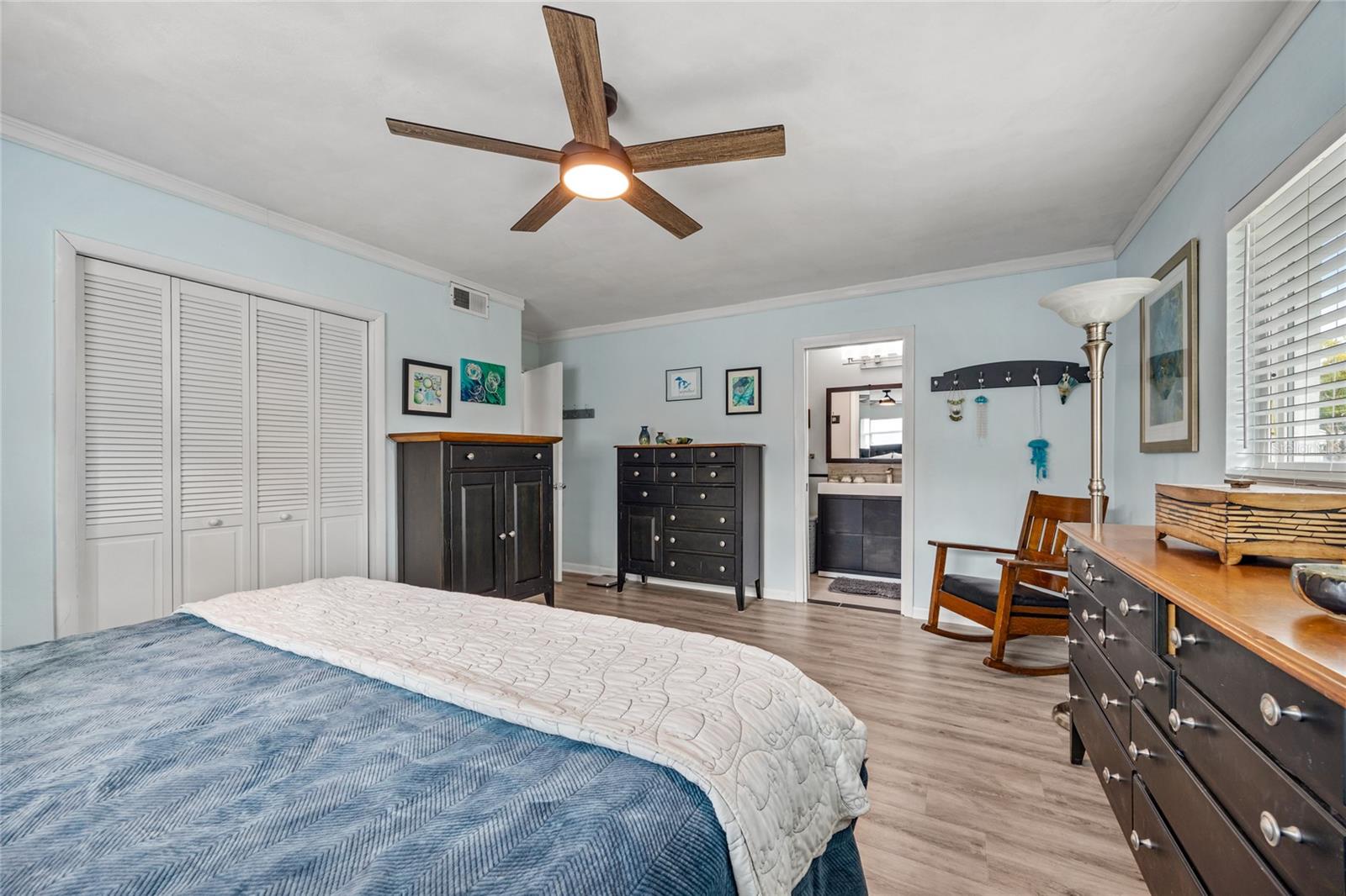 Luxury Vinyl flooring runs thru the bedrooms of this home as well.