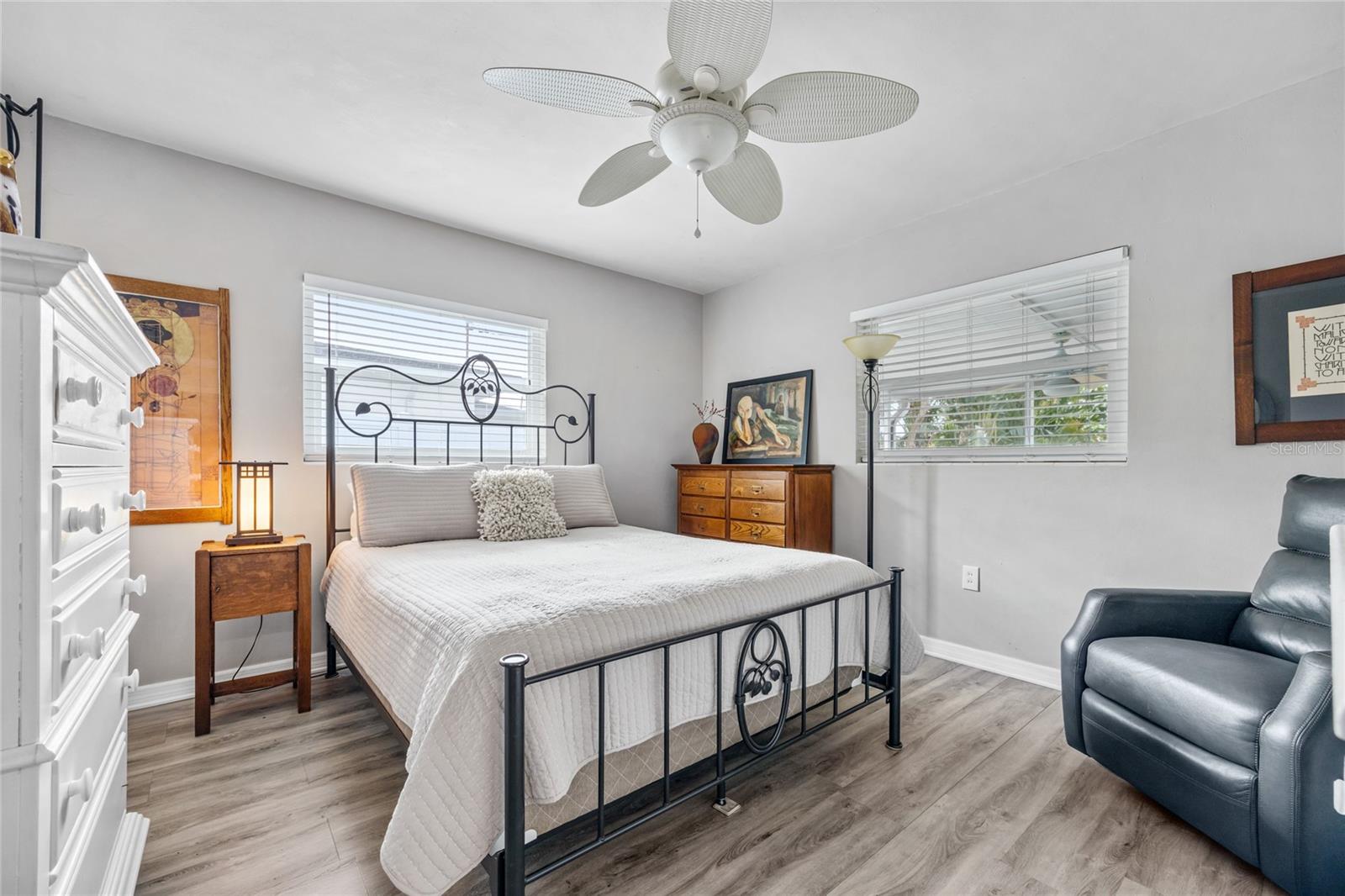 Bedroom #2 also has 2 large windows and features the same luxury vinyl flooring.