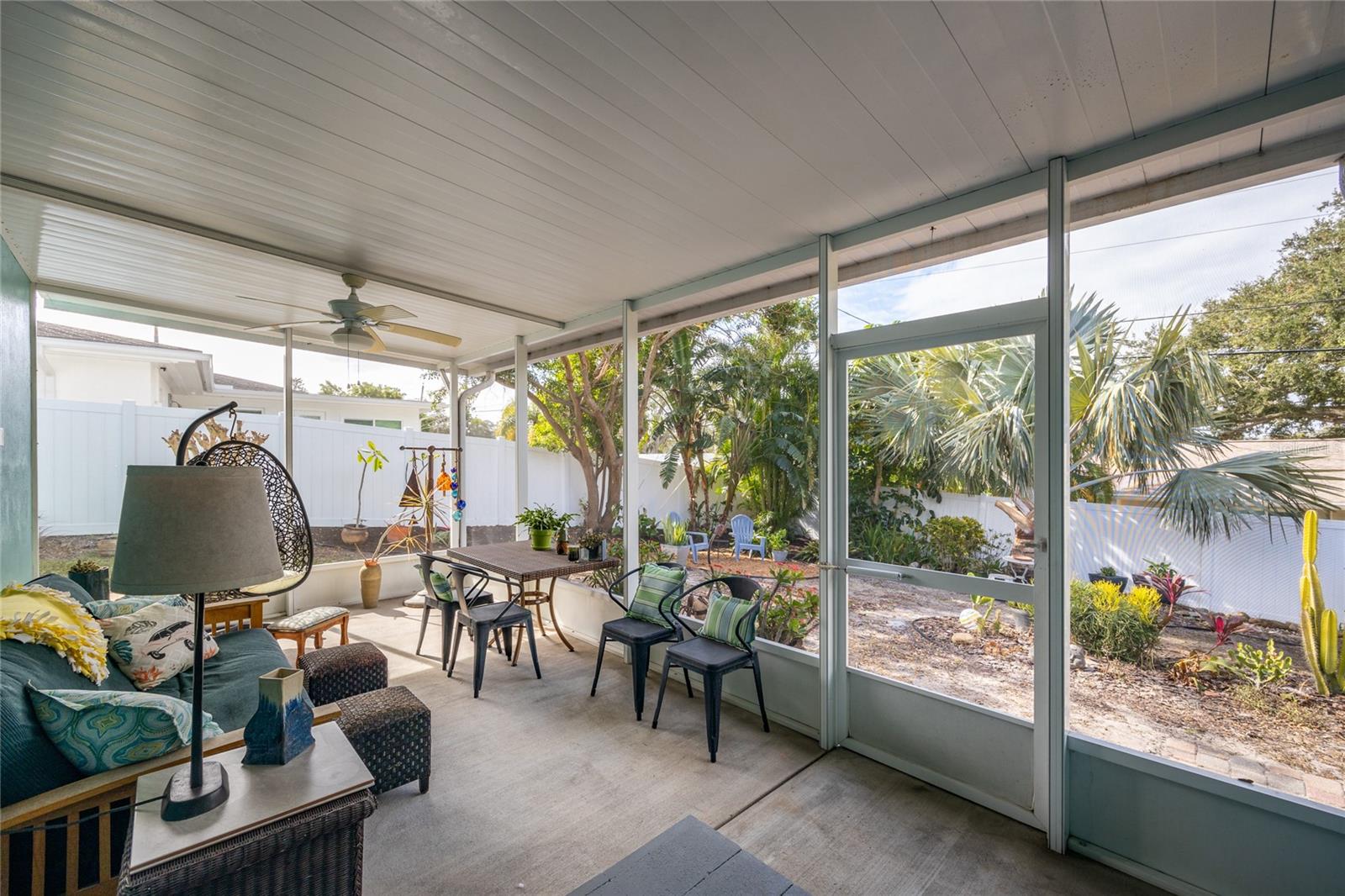 A large covered and screened lanai will be the perfect place to enjoy the outdoors even on a rainy day!