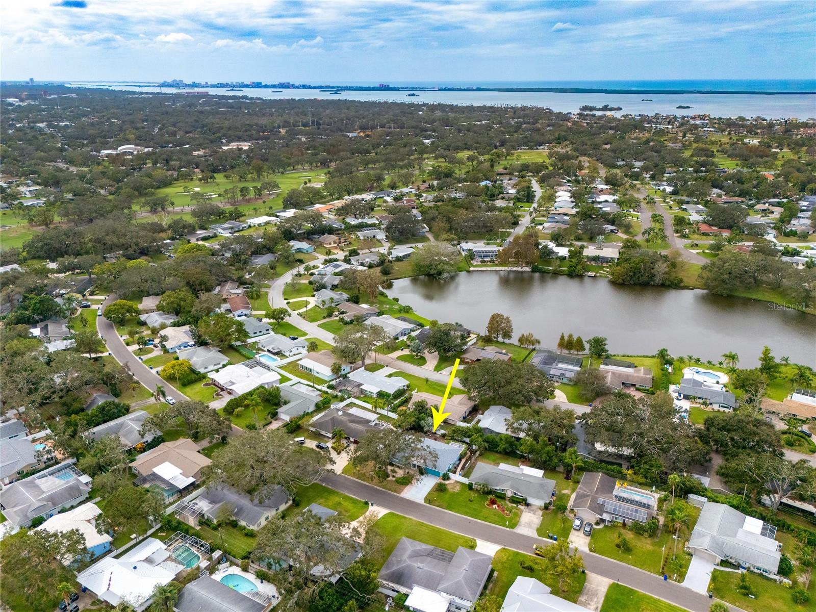 This aerial view is looking more Southwest and shows the proximity to the Dunedin Golf Club which is due to reopen in December after undergoing a nearly $7m restoration in 2024.