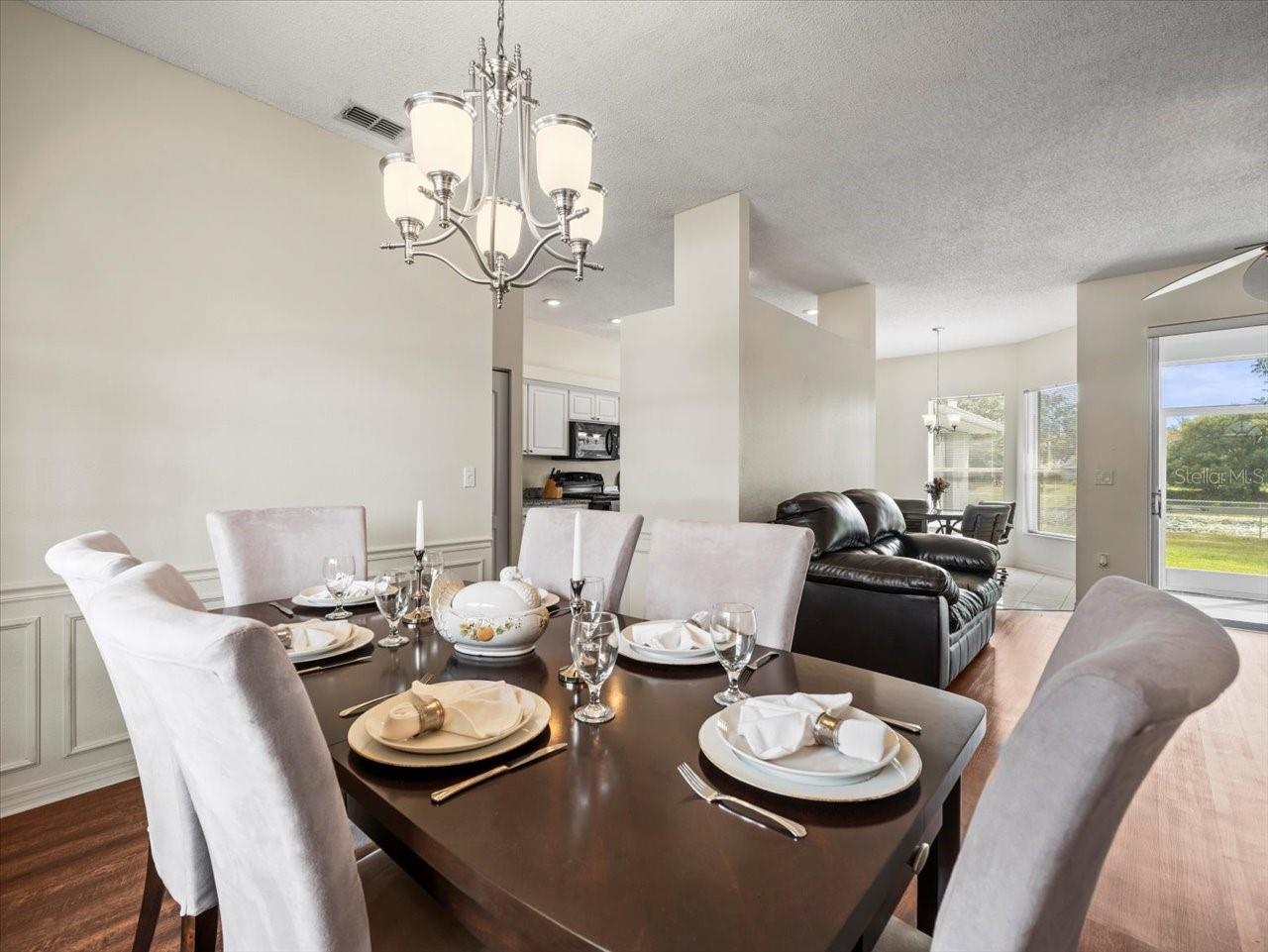 Dining Area opens to Family Room