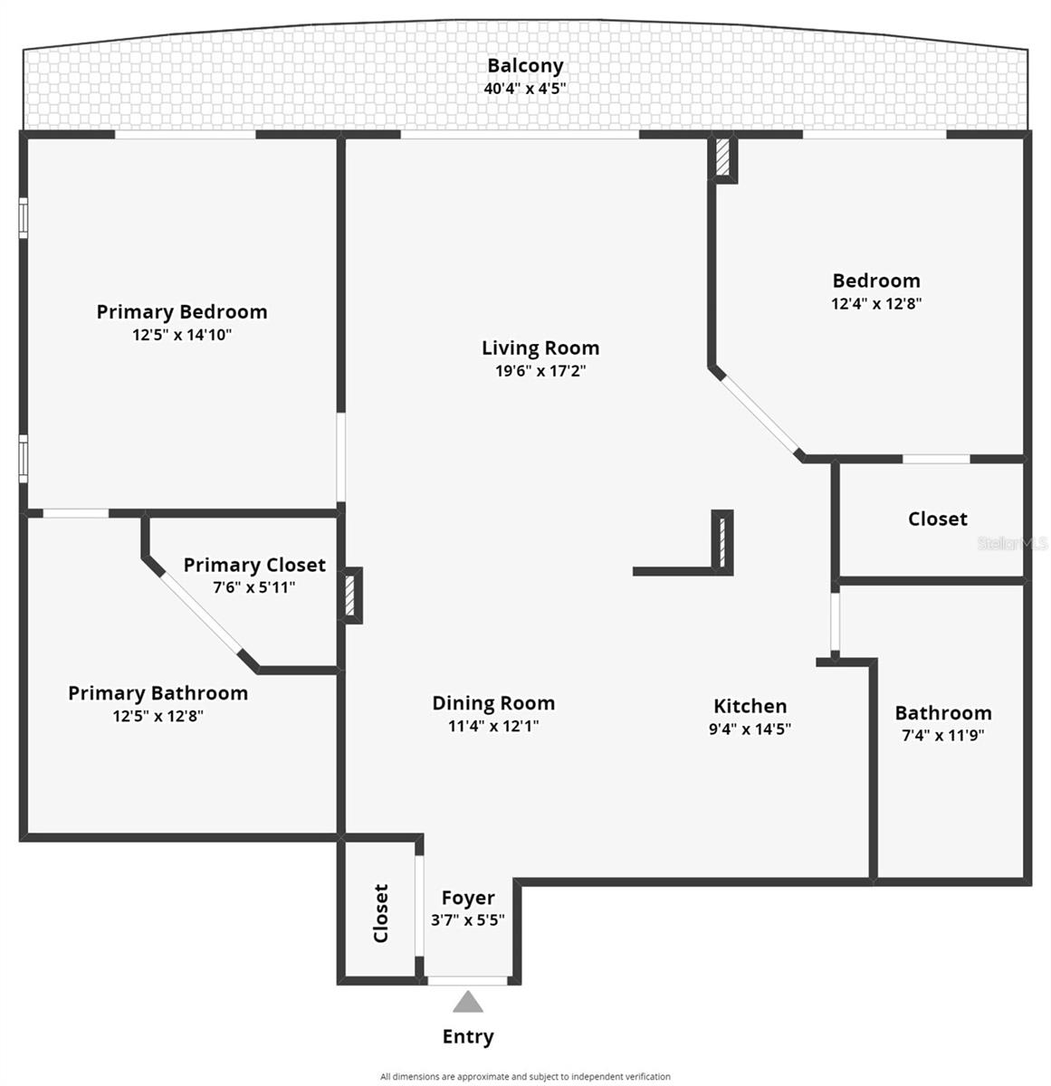 Floor plan with room dimensions