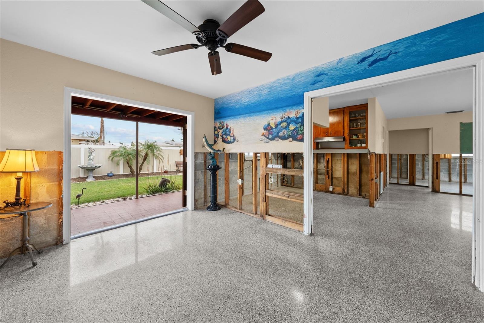 Dining Room with entrance into Porch