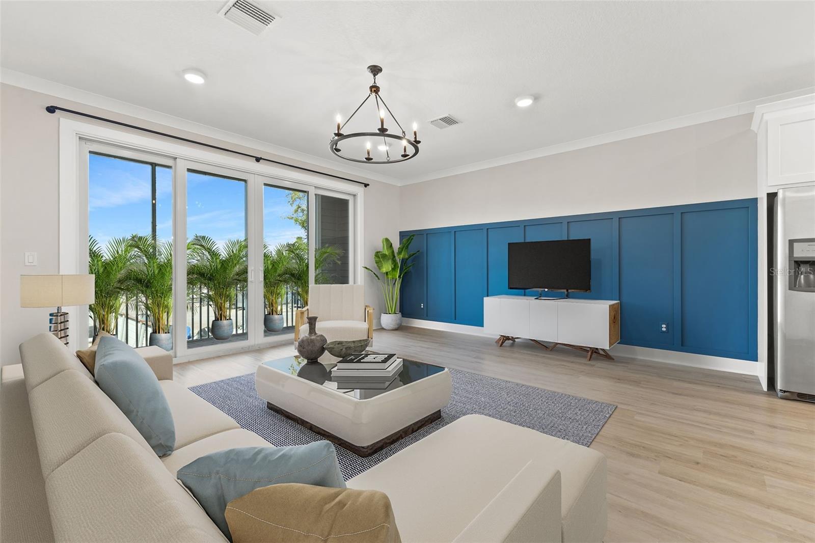 Large Open Living Room with balcony