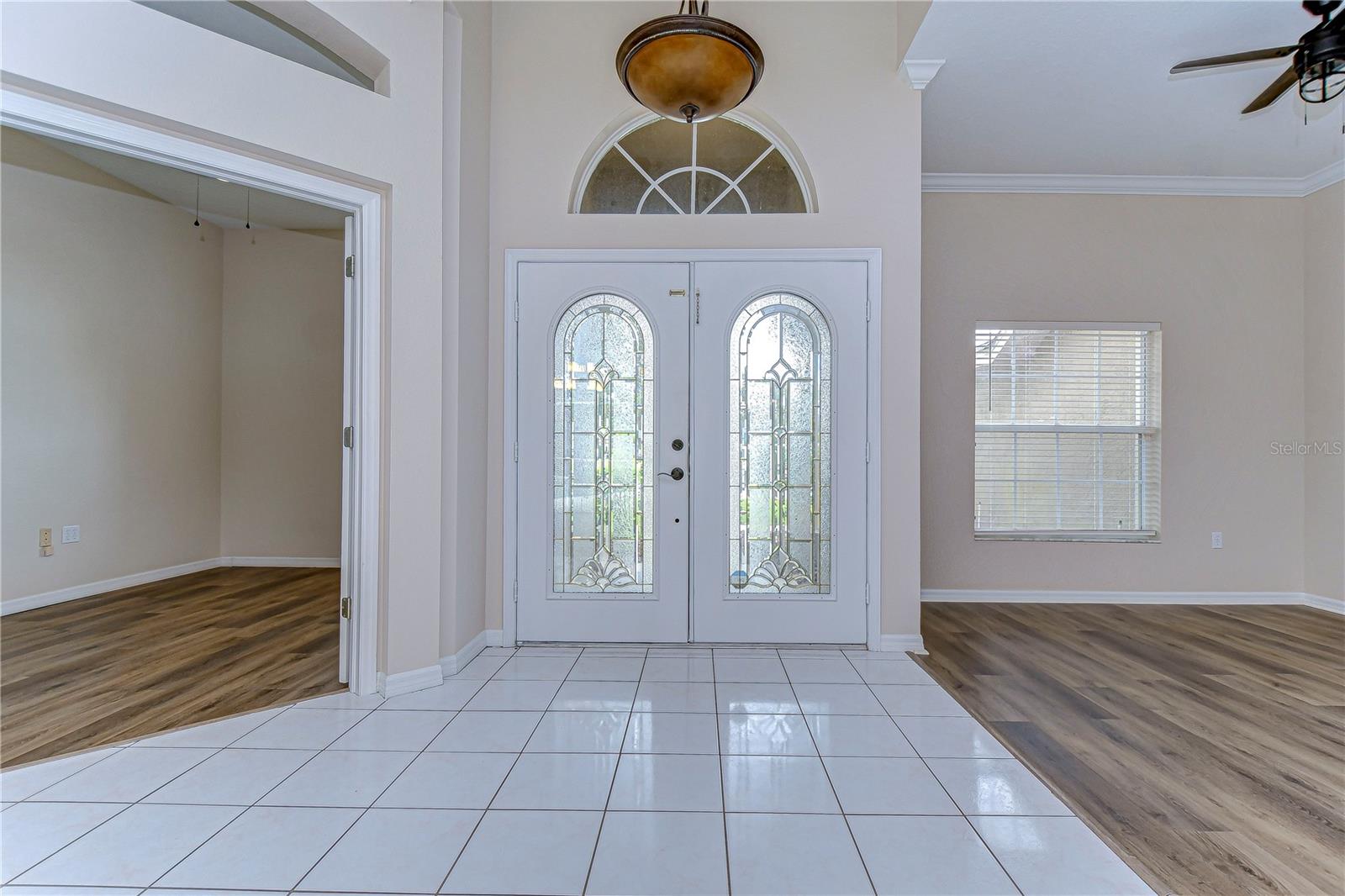 Beautiful French doors welcome you inside!