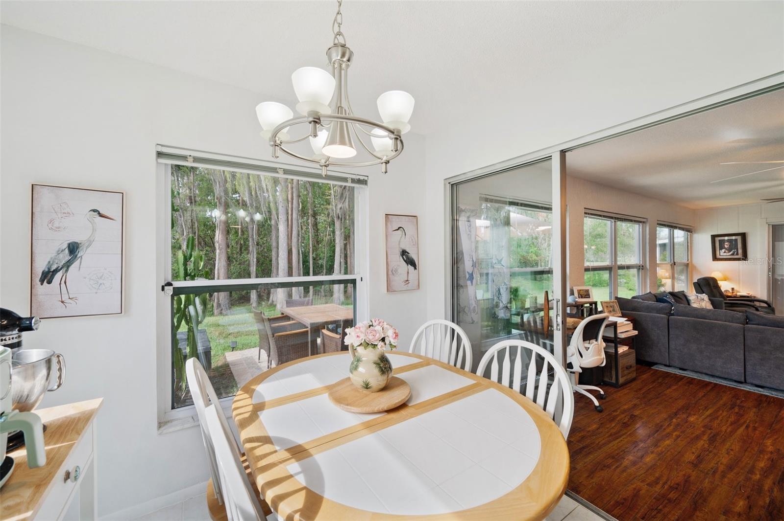 Eating space in the Kitchen with a beautiful view of your back yard