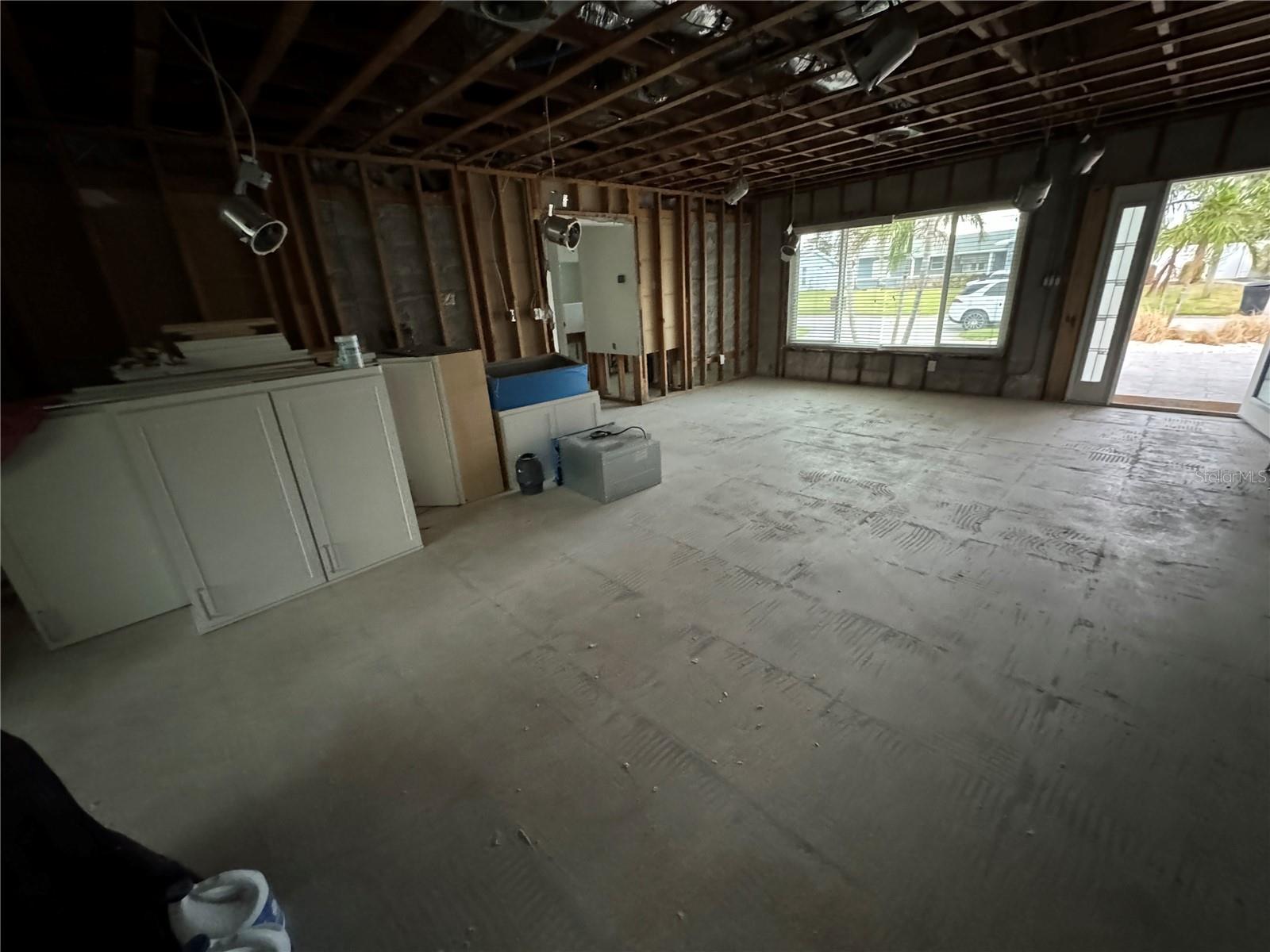 Living room after storm