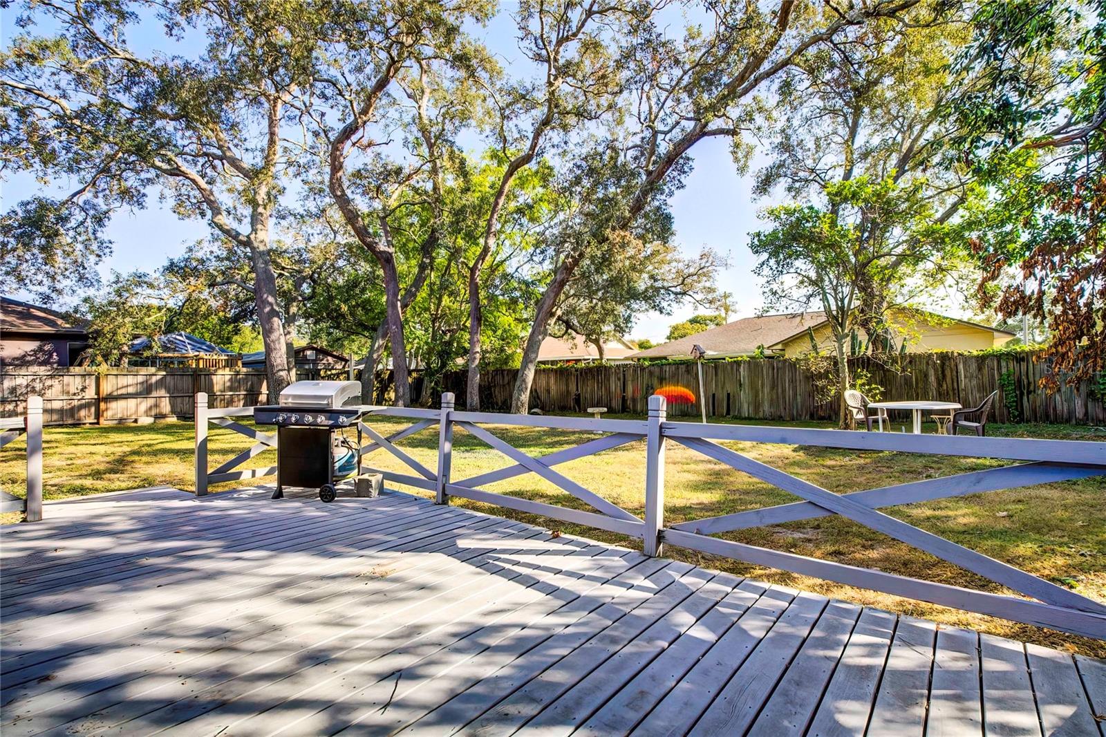 Deck and Backyard