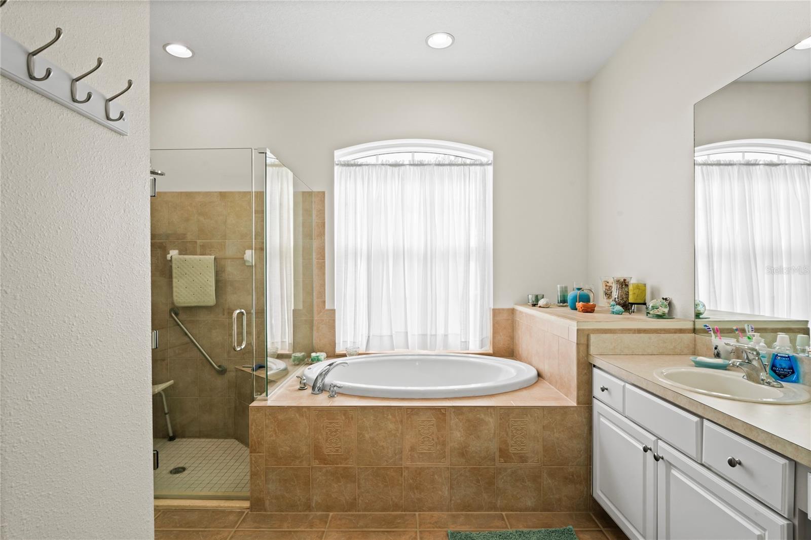 Main Bath with Garden Tub/separate Shower