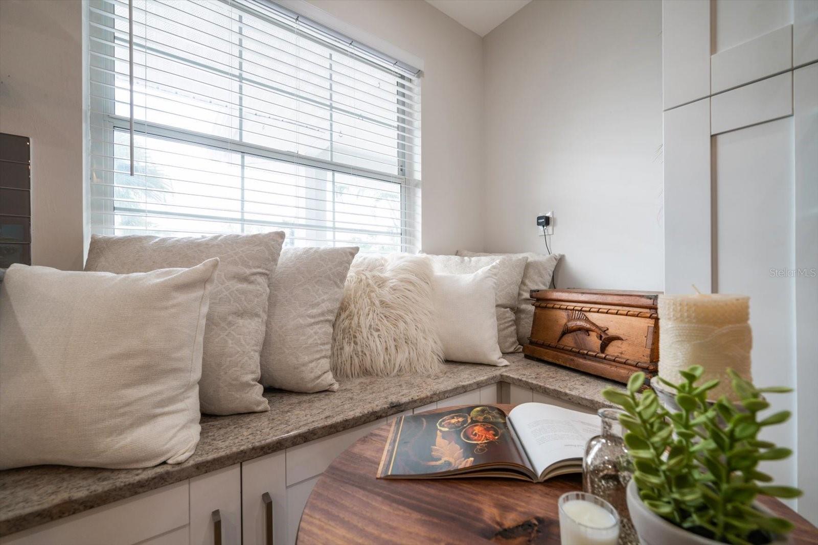 You will love the cozy kitchen corner.