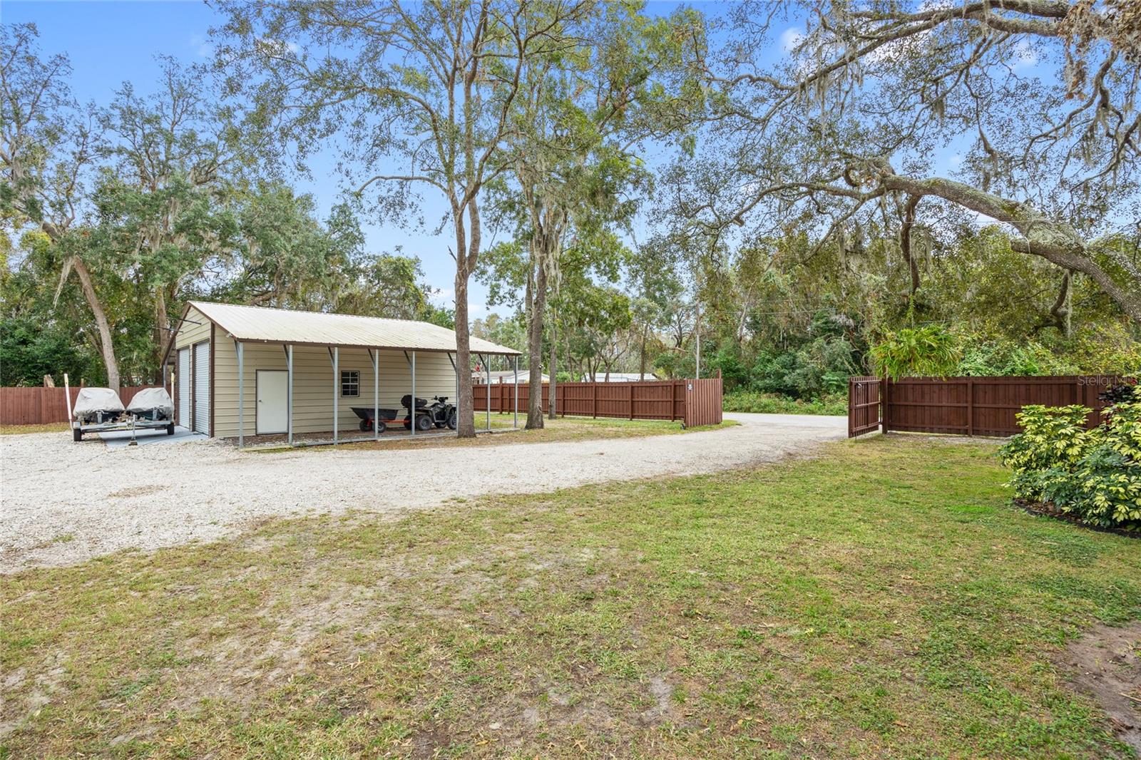 Detached Garage / Entry into Property