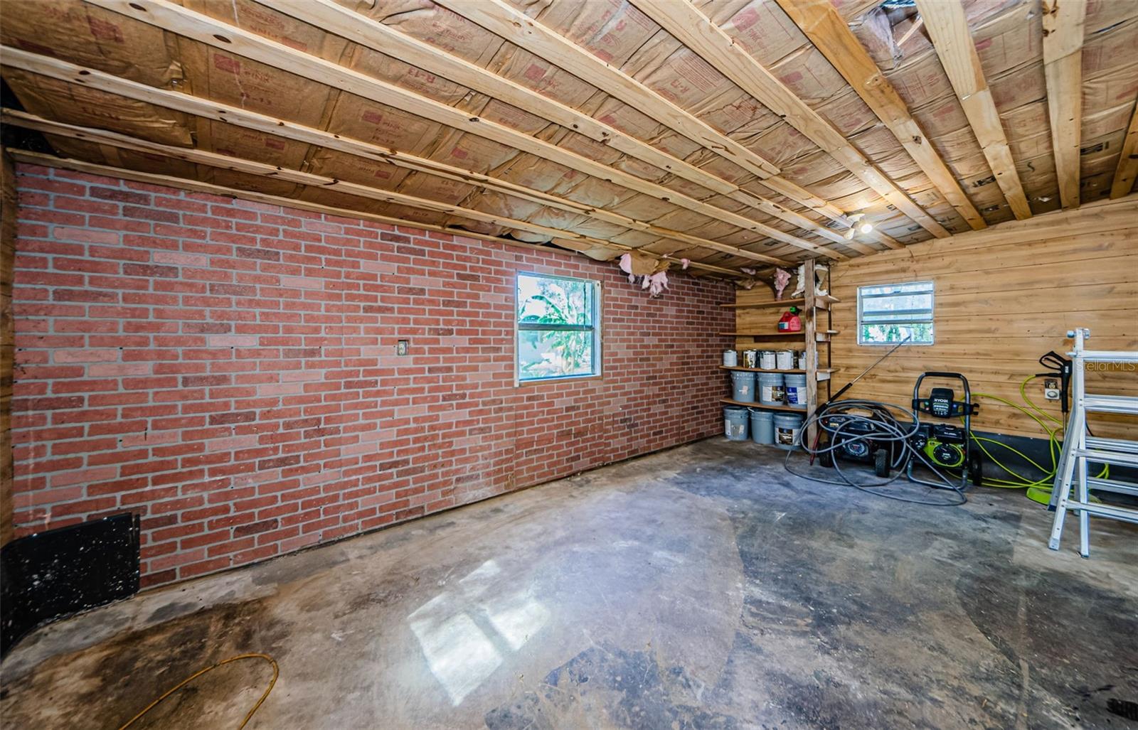 Extra storage off the covered porch