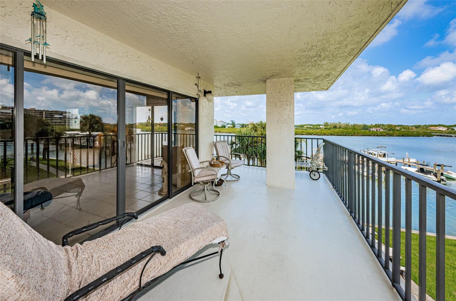 ... Balcony has a 19 Foot Run on Both Sides.. In the Winter Months - The Southern Exposure on This Side of the Balcony is the Most sought after Seat in the House.