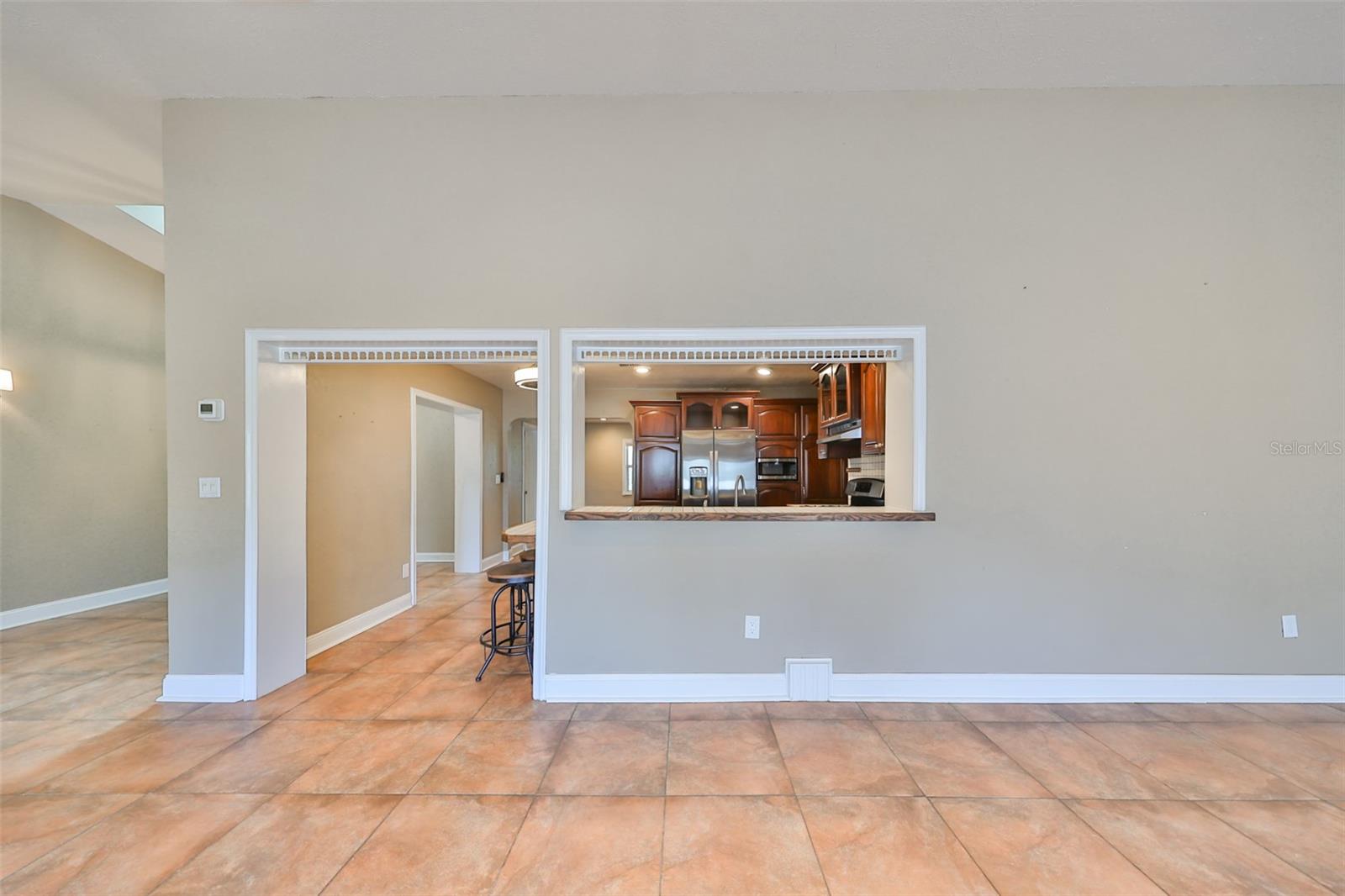 View of the hallway leading to the kitchen