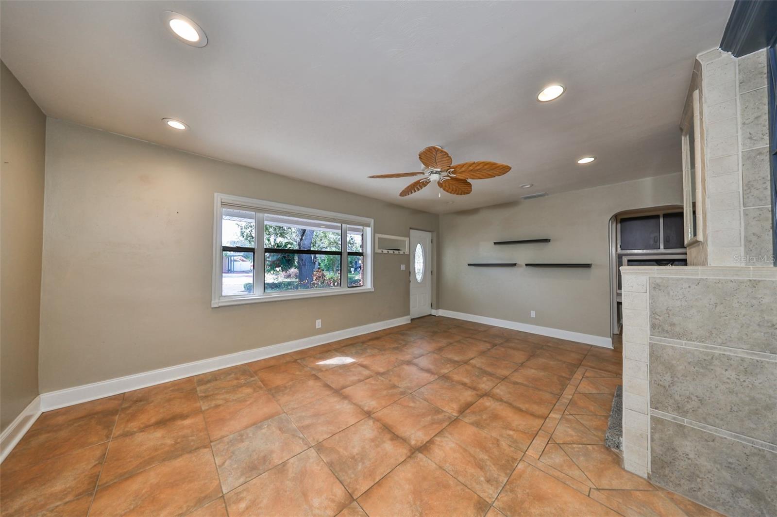 Living Room upon entering the home