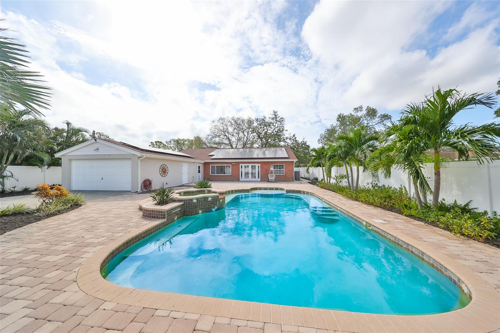 View of pool to the rear of the home