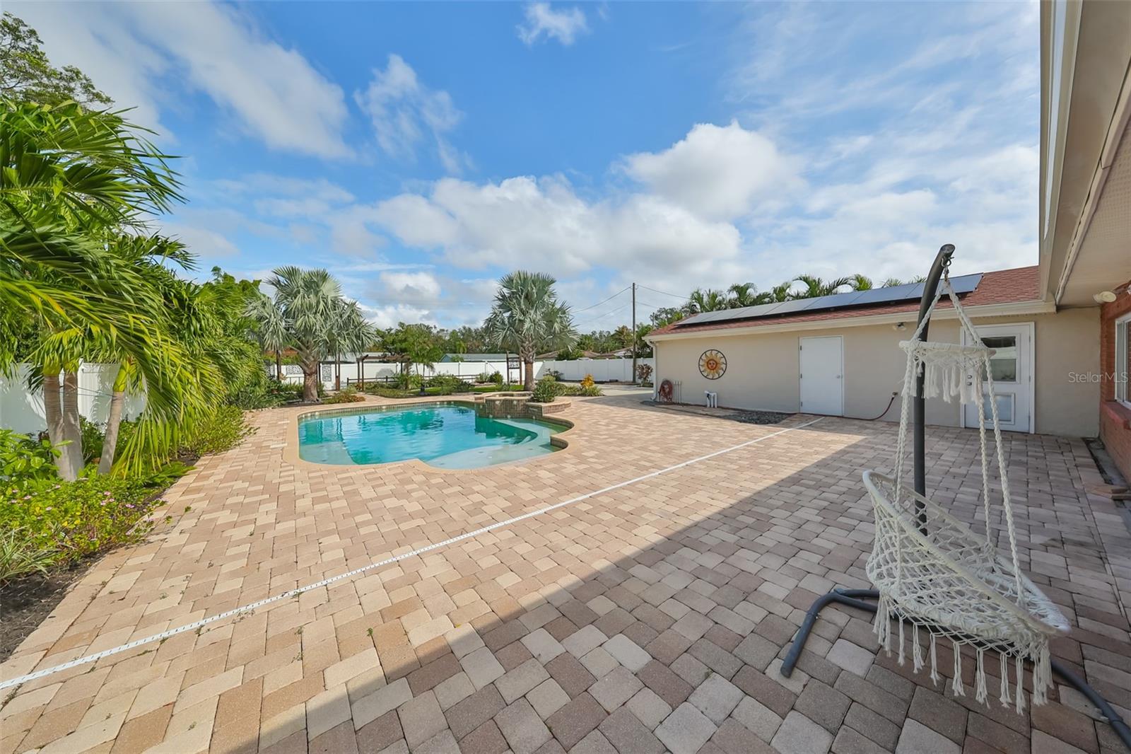 Oversized paver patio creating a fantastic space for hours of entertainment for family and friends