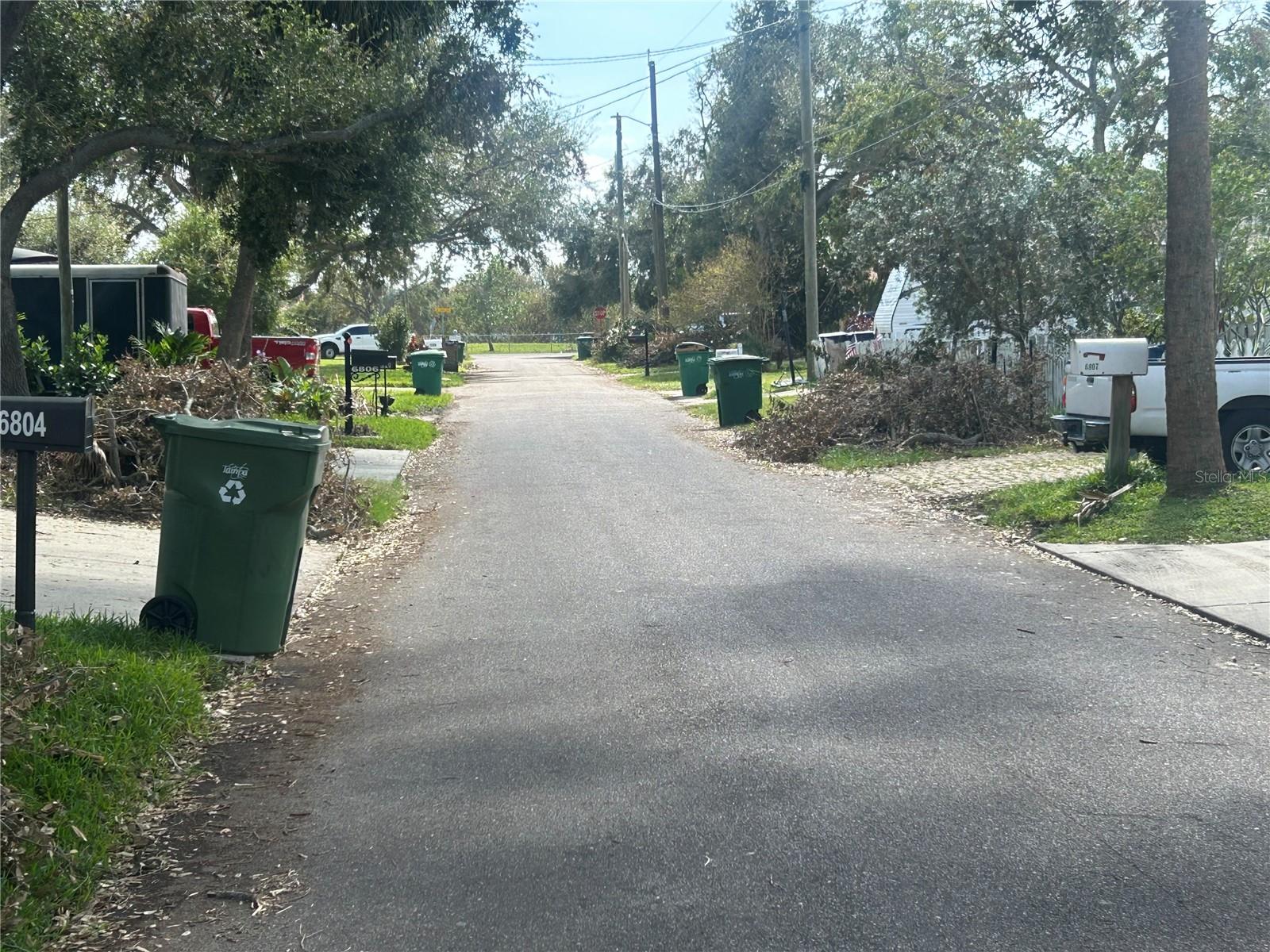 Street View From in front of home showing Park at end