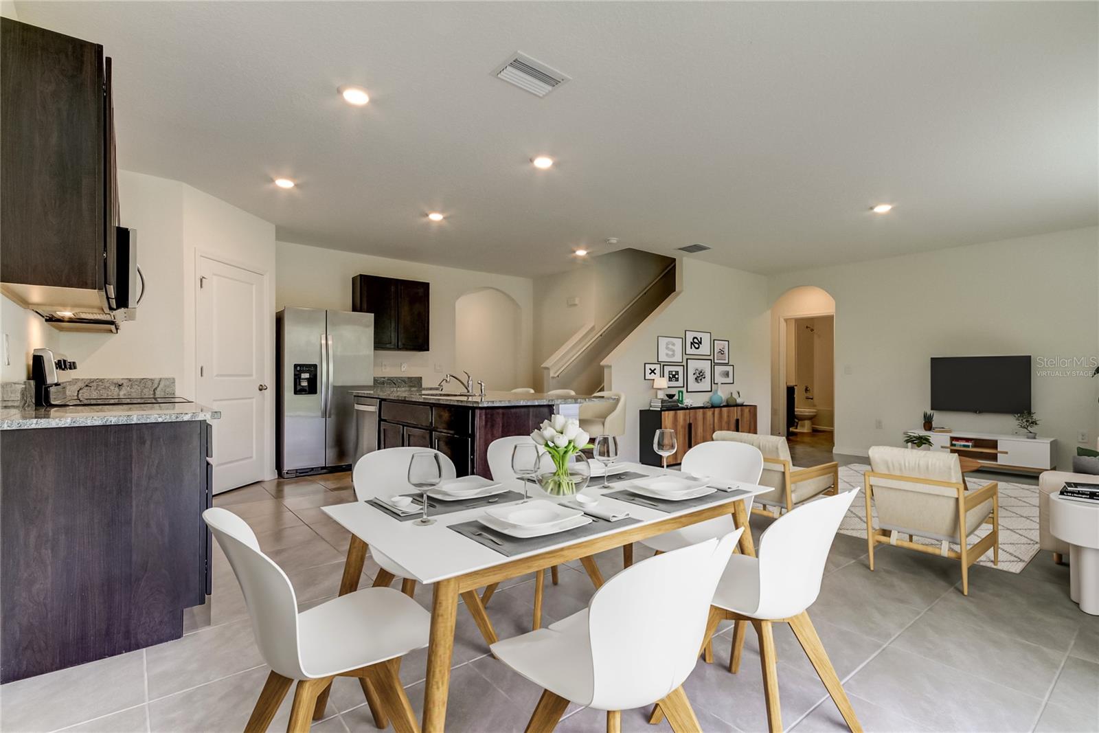 Dining area / Living Room - virtually staged