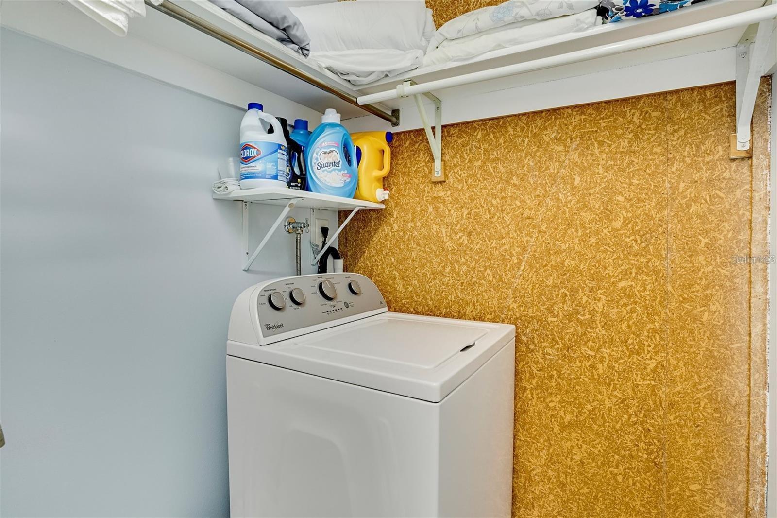 Washing Machine in primary walk-in closet