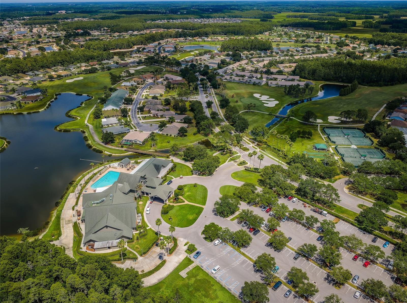 aerial view of community