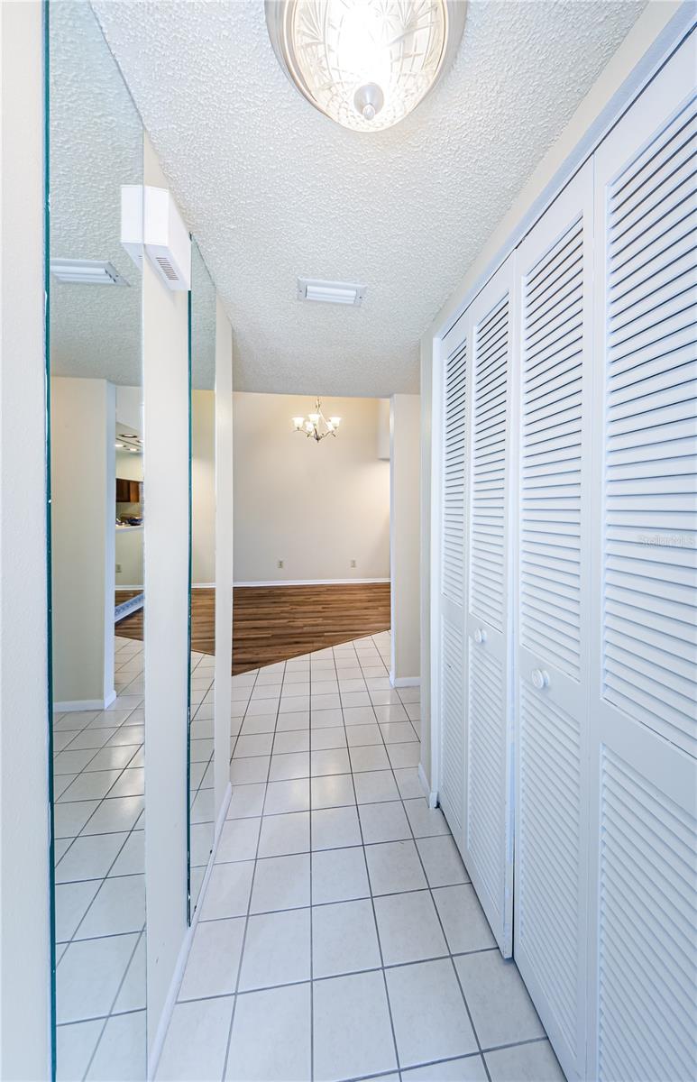 Front foyer with coat closet