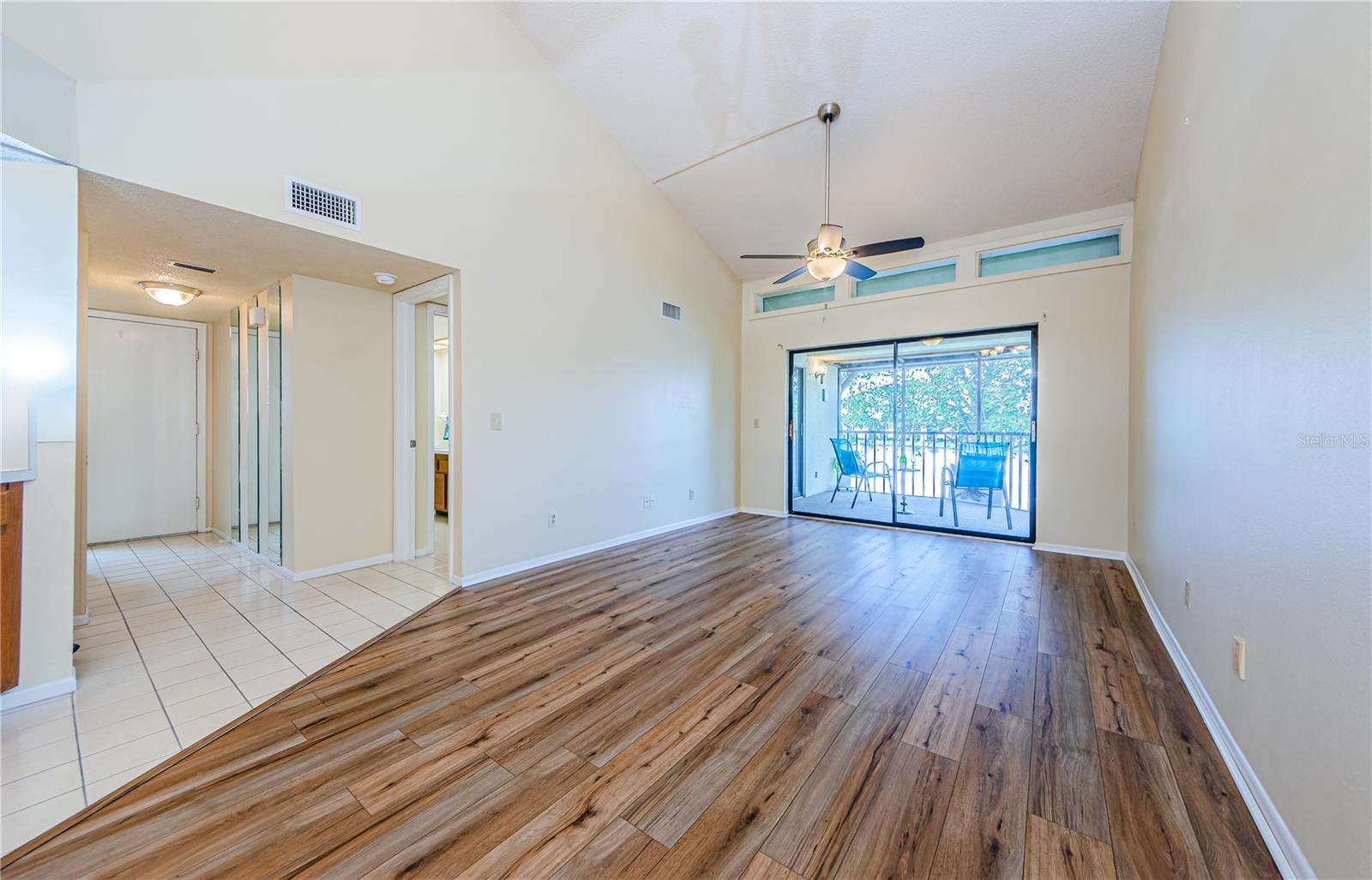 Dining room and view of the front door.