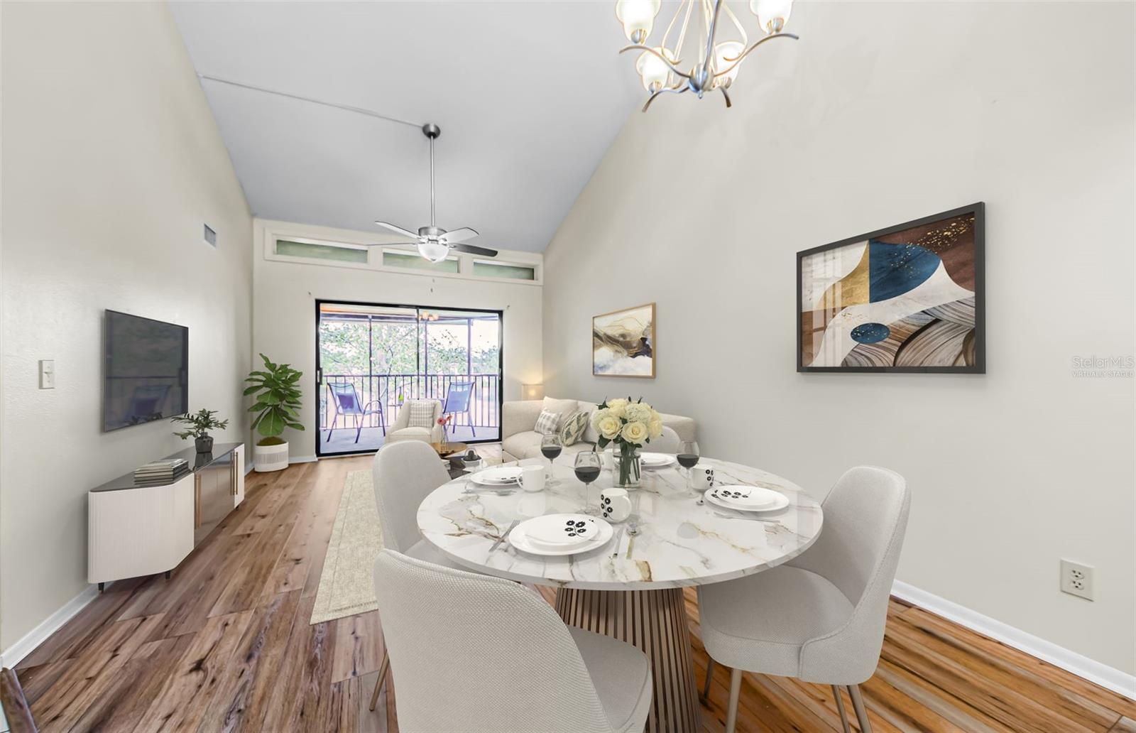 Dining room/Livingroom- (photo virtually staged)