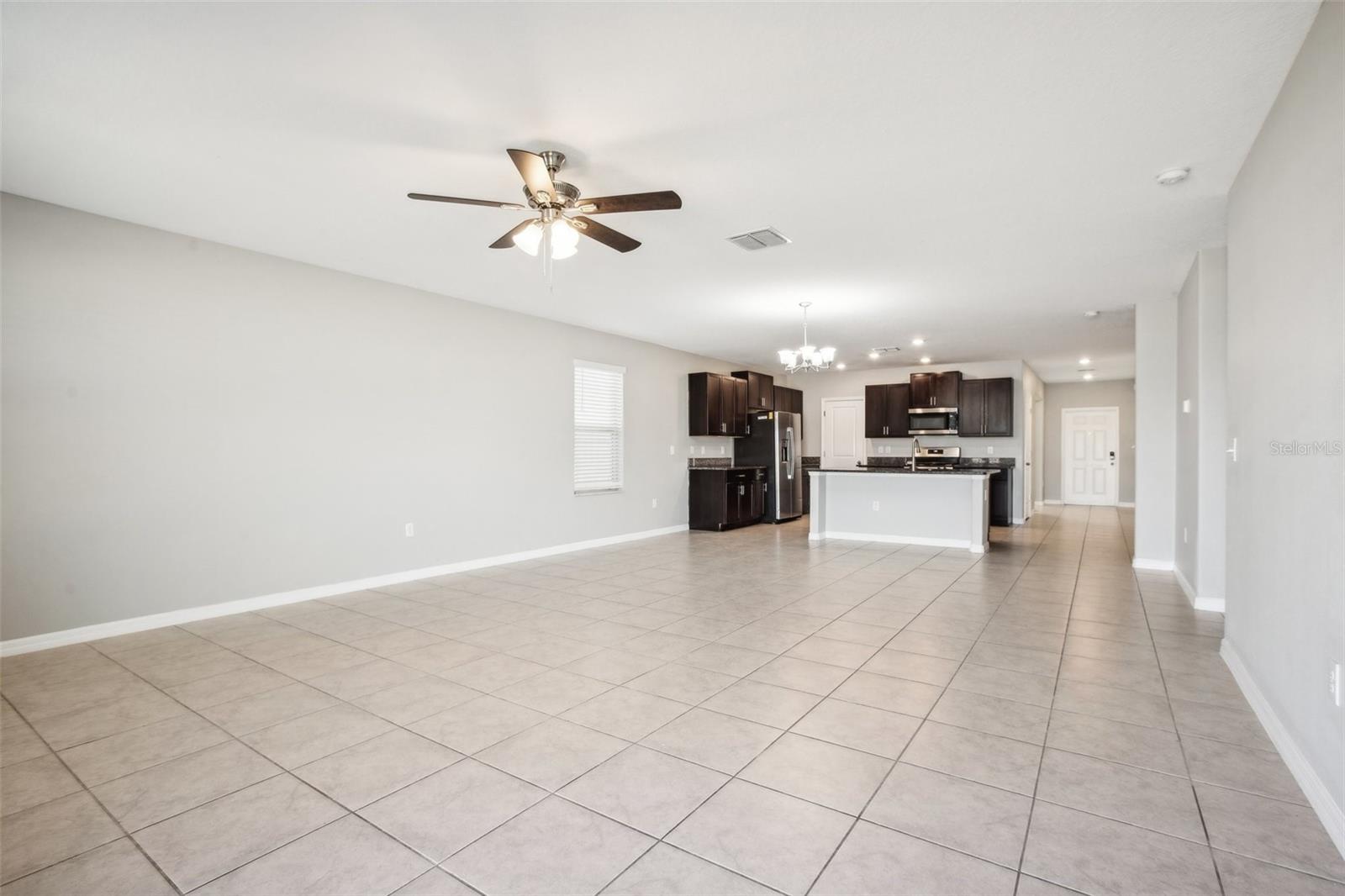 living room and kitchen