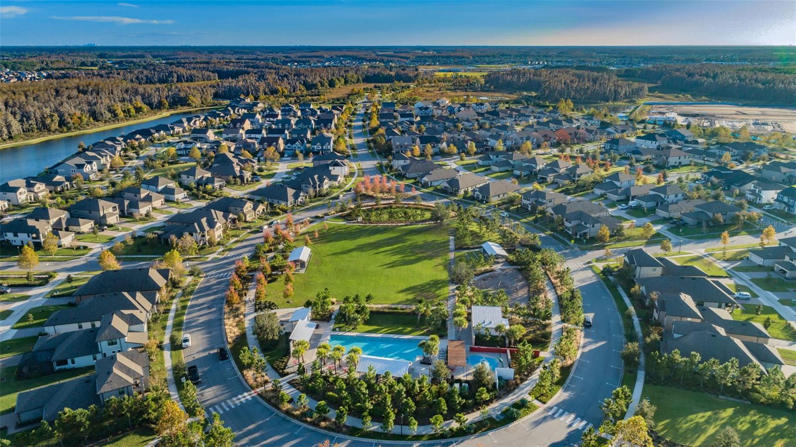 Aerial of Whitfield Community Pool & Park