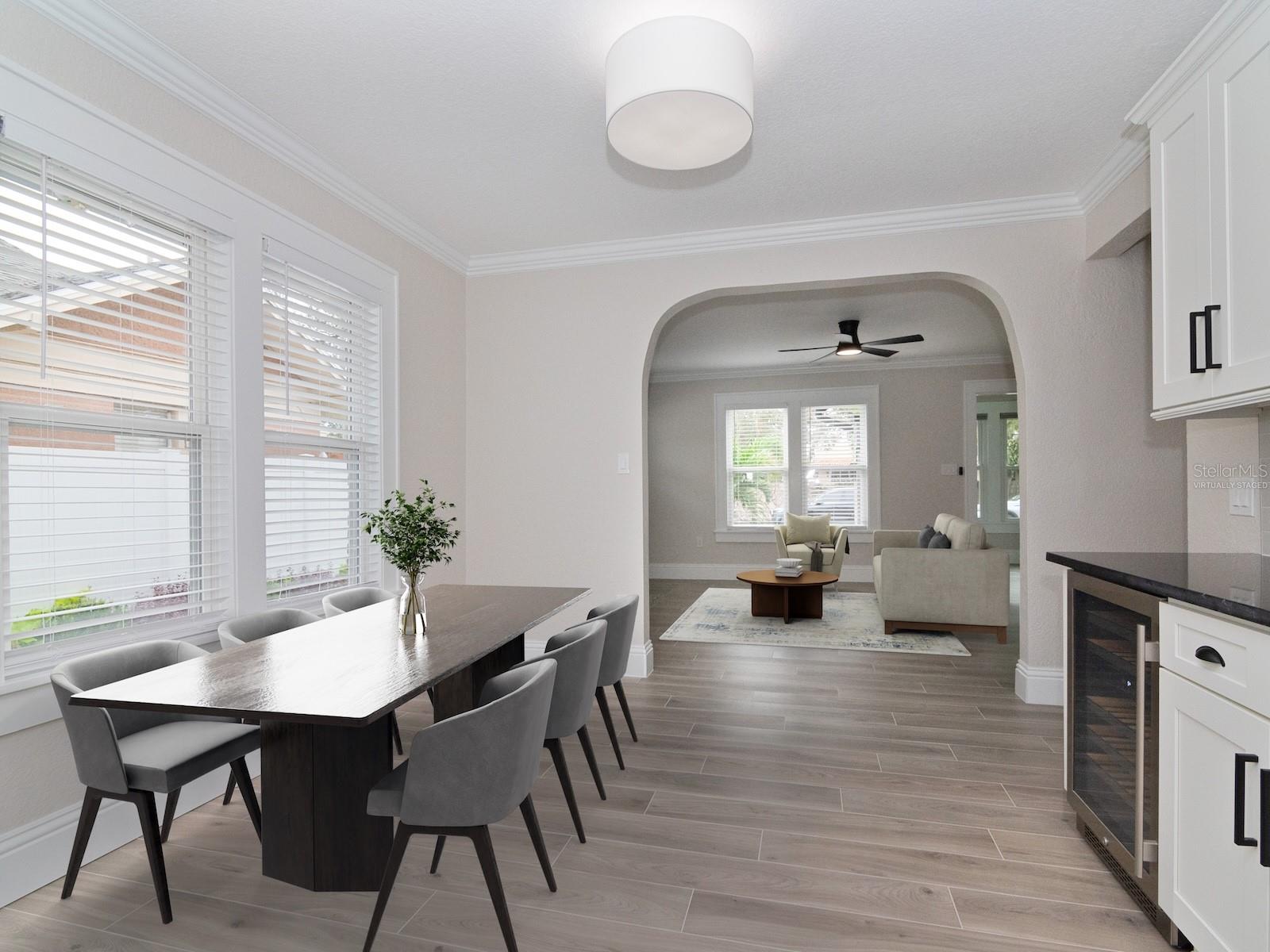 Virtually Staged dining room