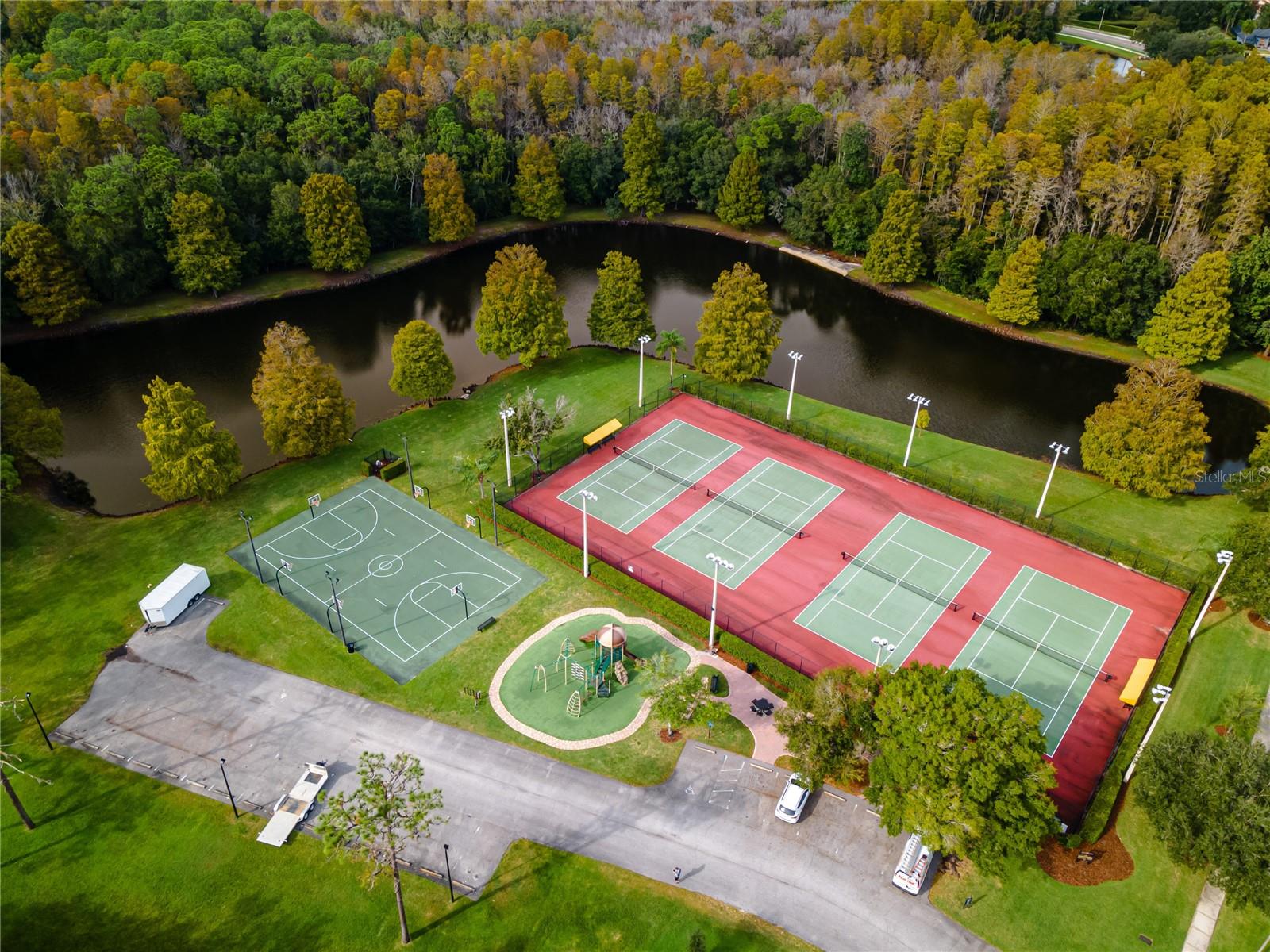 Central Park at Ridgemoor, Tennis, Basketball, Playground