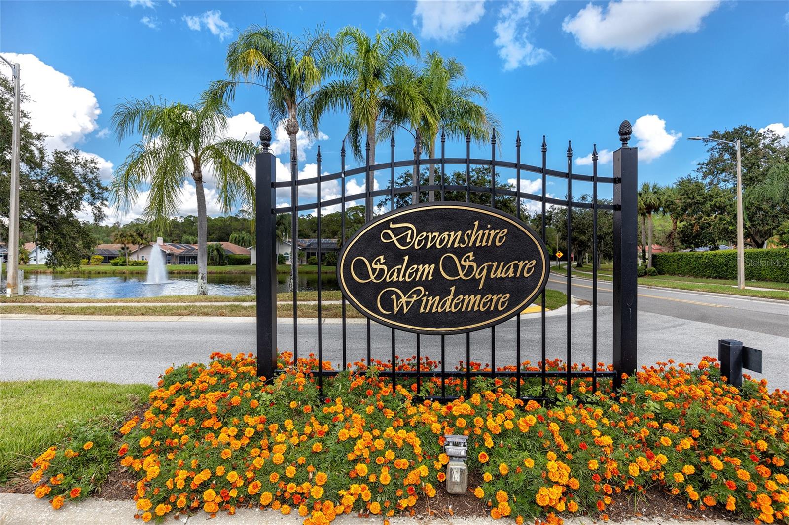 Windemere entrance.  A gated community Ridgemoor